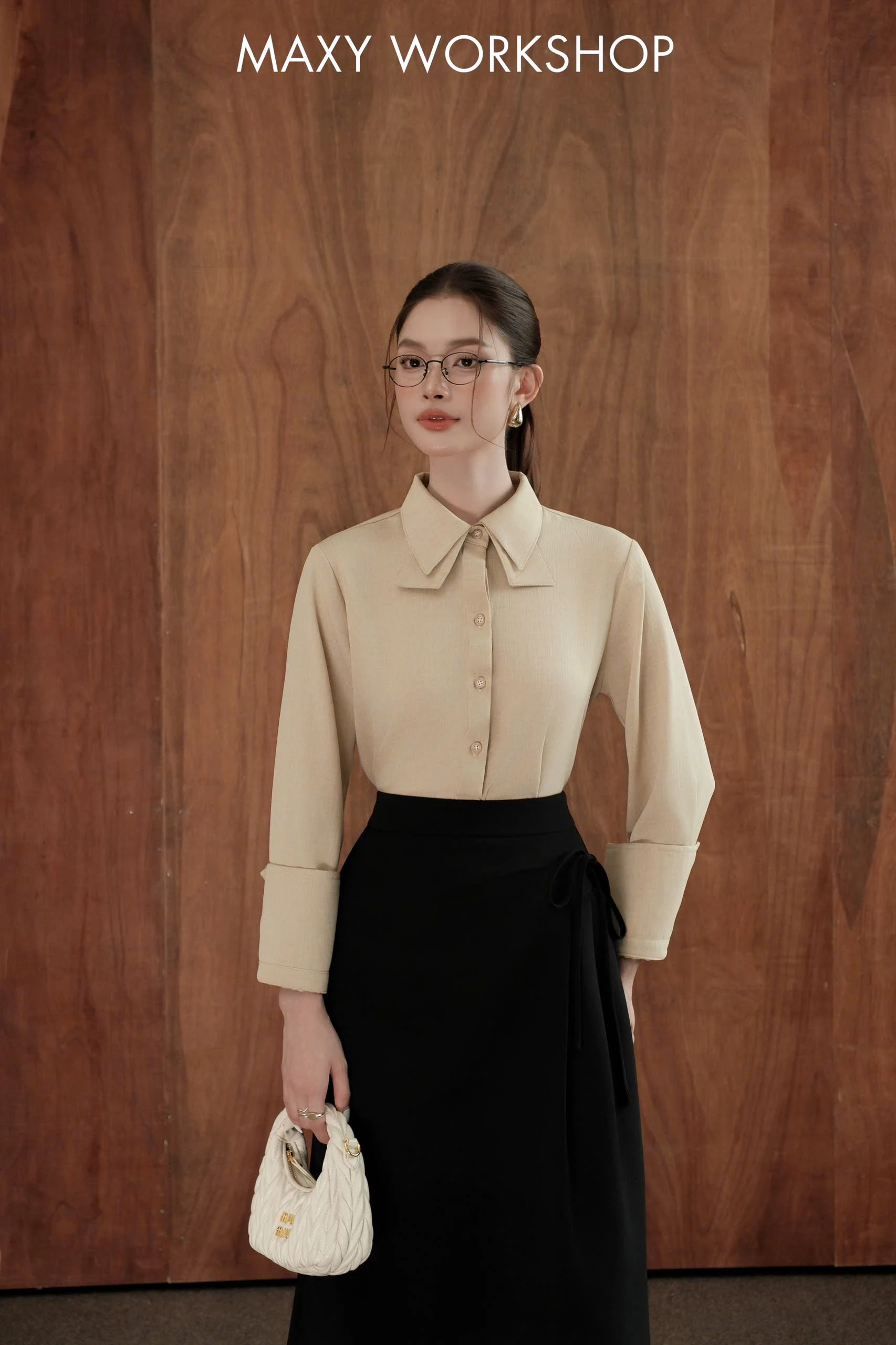 Áo sơ mi PLEATED COLLAR SHIRT