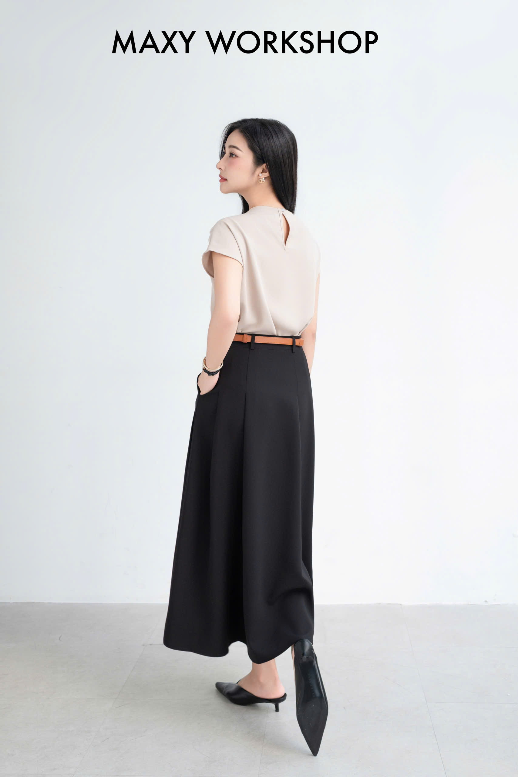 Chân váy dài LONG PLEATED SKIRT