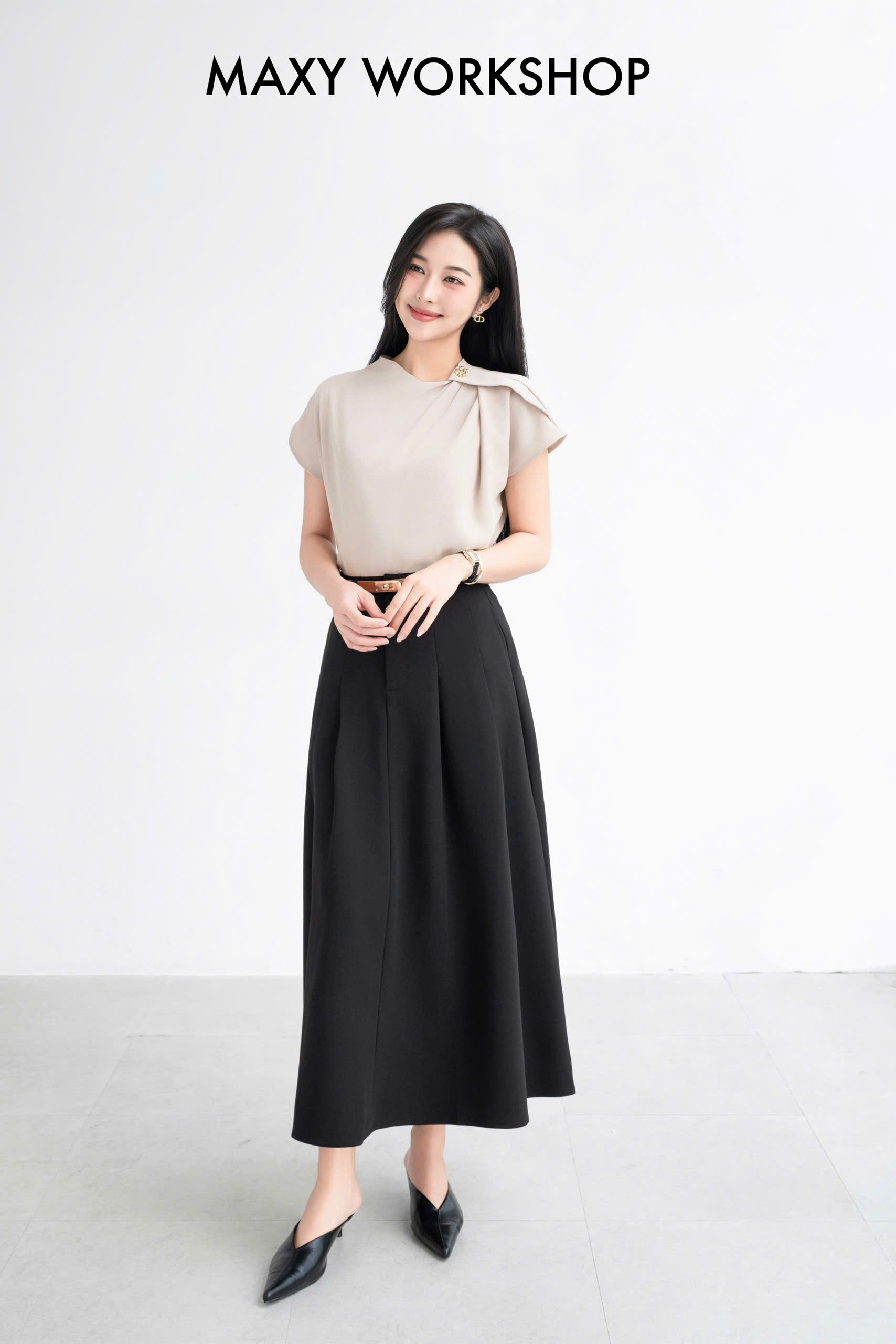 Chân váy dài LONG PLEATED SKIRT