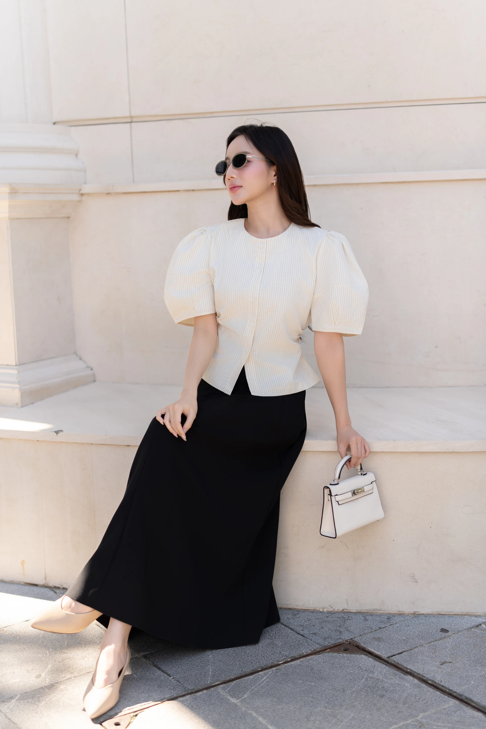 Chân váy dài LONG PLEATED SKIRT