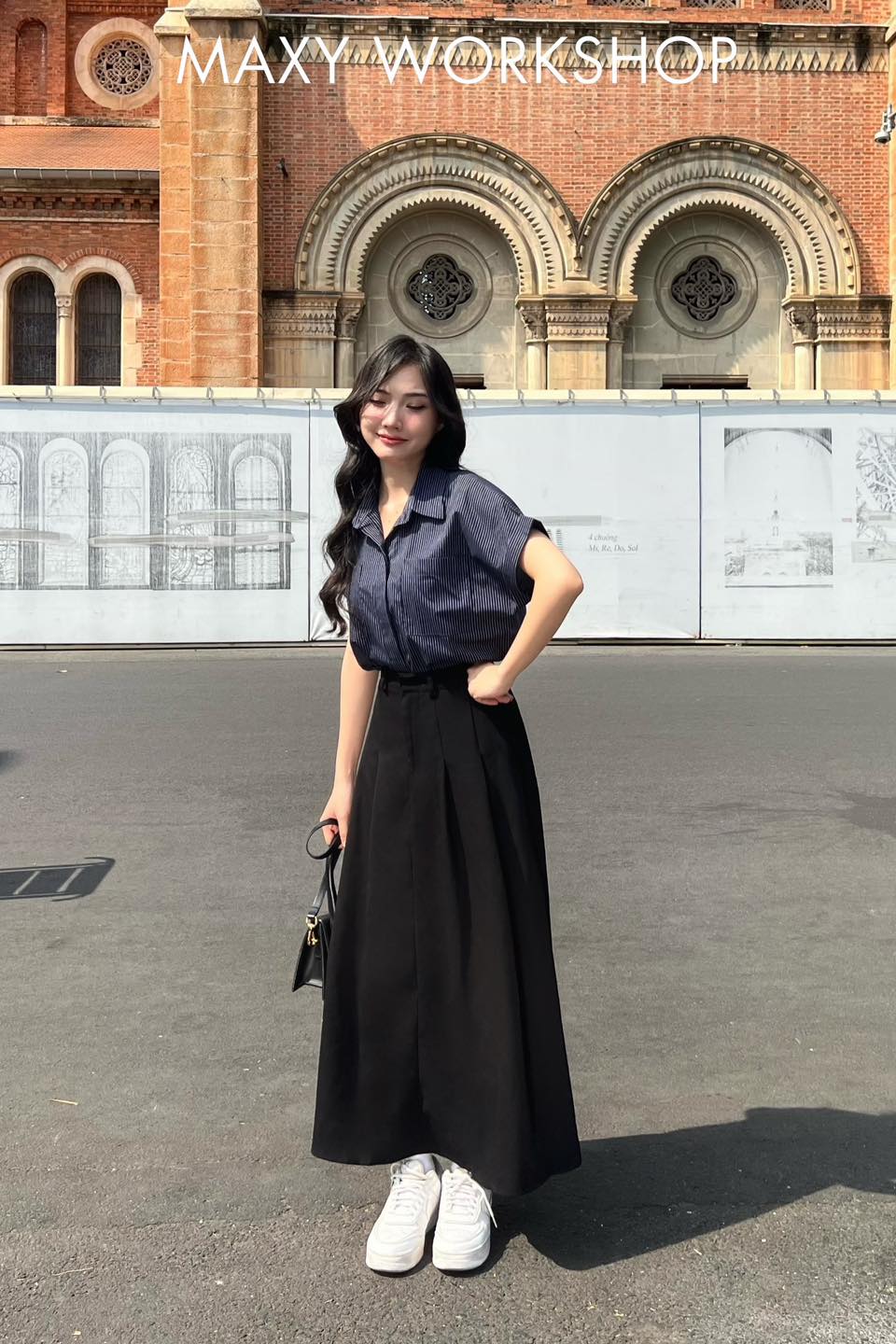 Chân váy dài LONG PLEATED SKIRT