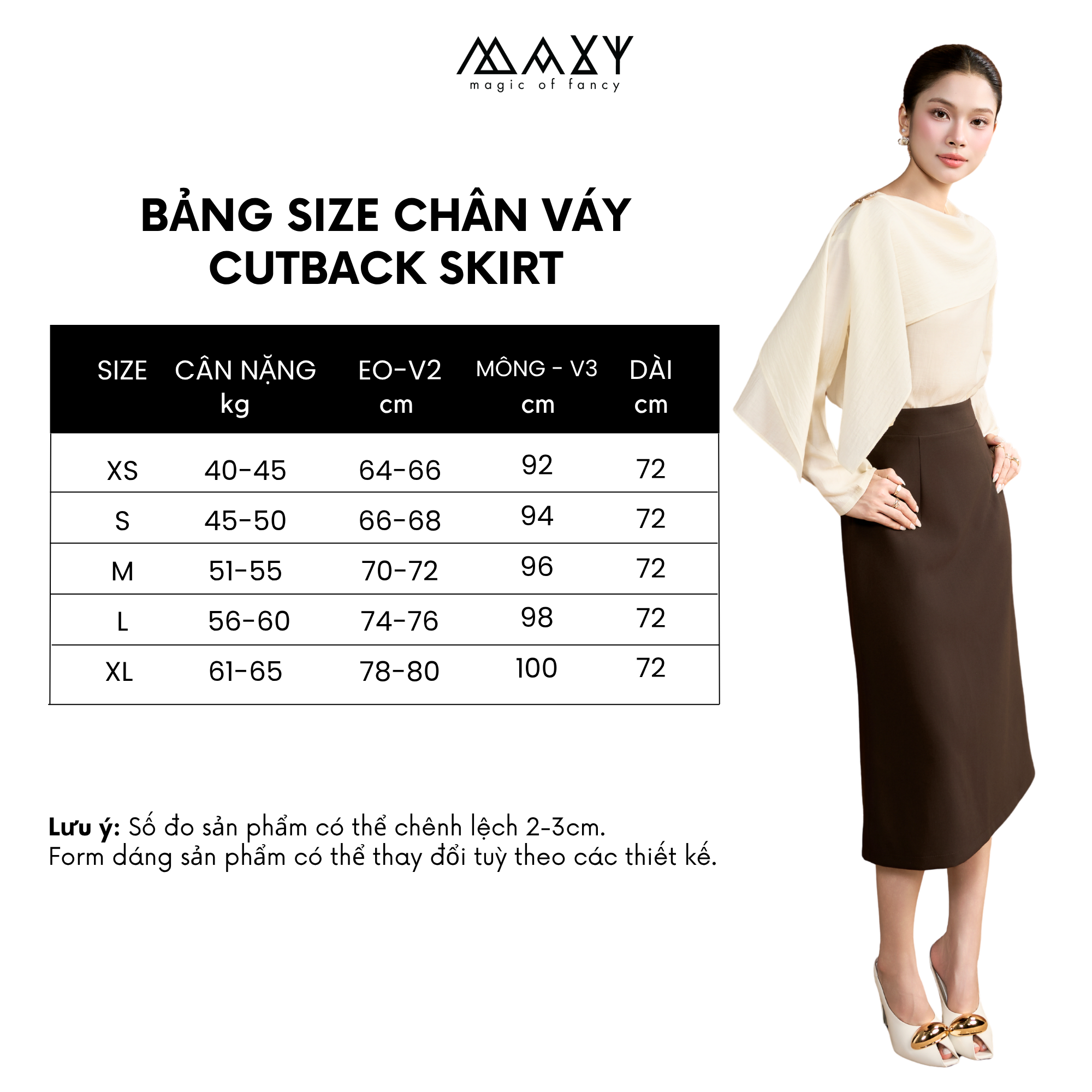 Chân váy dài CUT BACK SKIRT