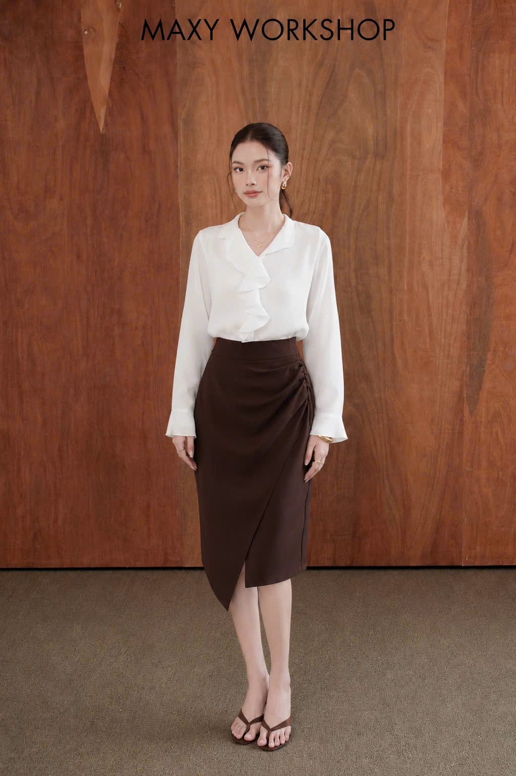 Chân váy lửng DRAPED SIDE SKIRT