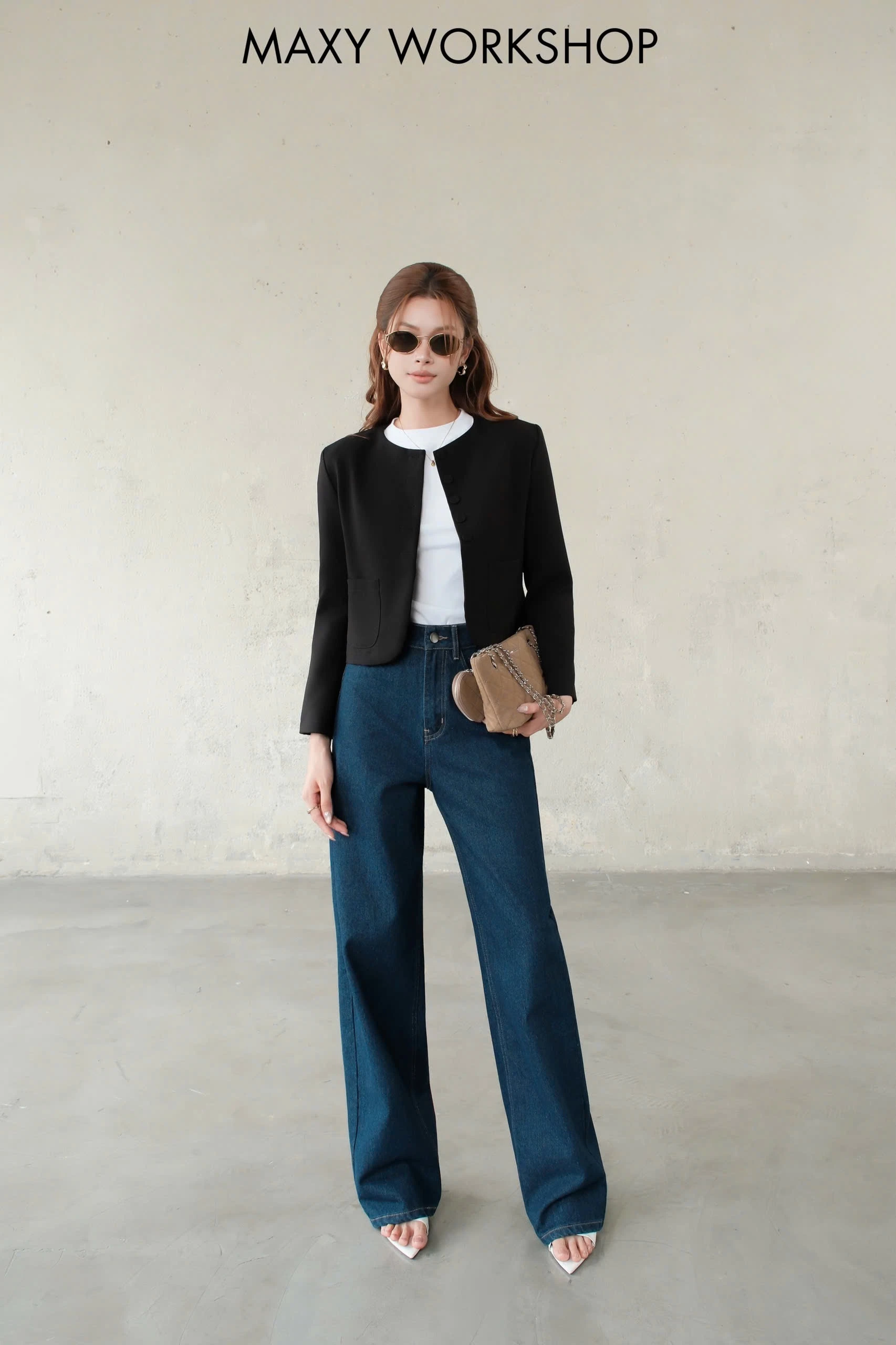 Quần dài BELT JEANS CULOTTES