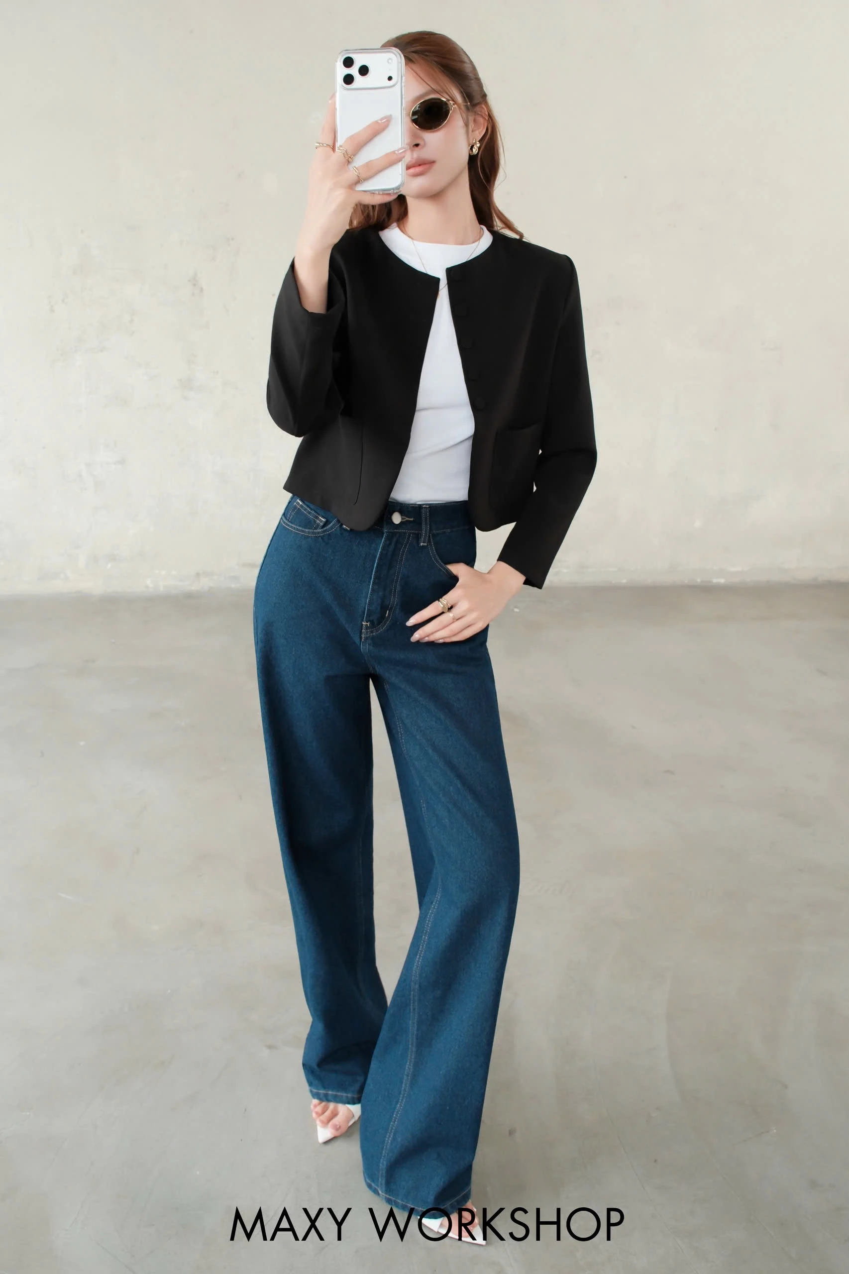 Quần dài BELT JEANS CULOTTES