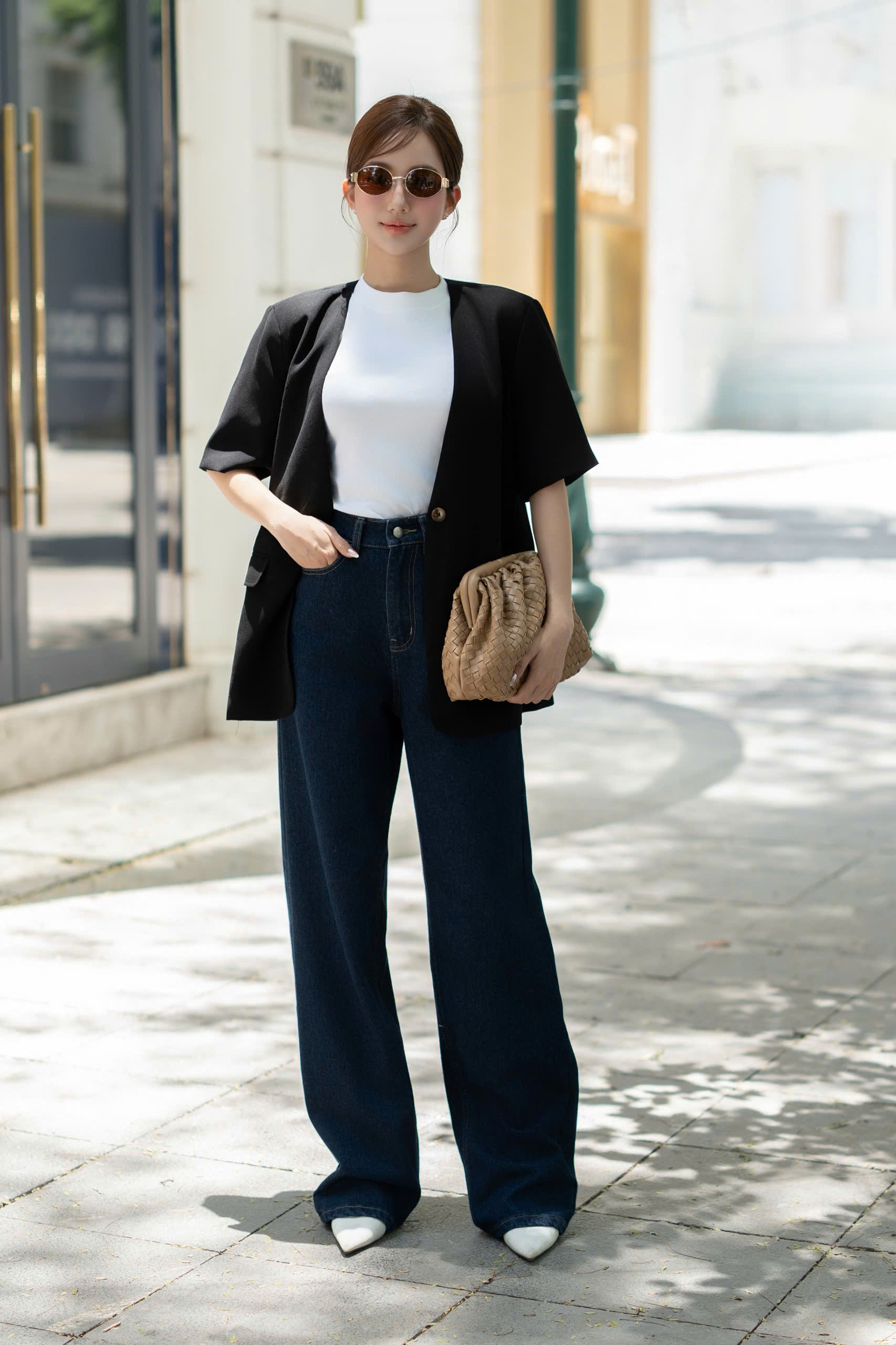 Quần dài BELT JEANS CULOTTES