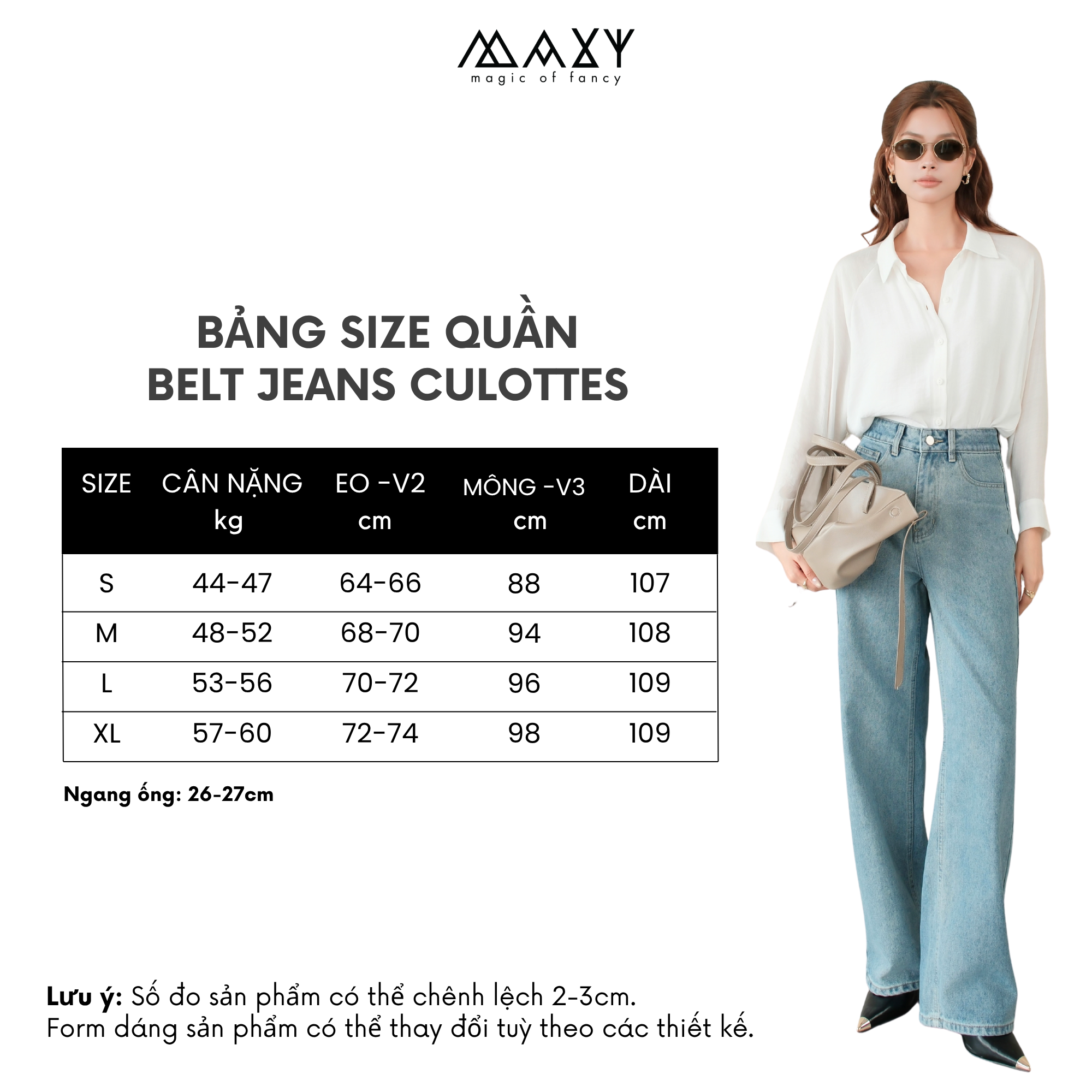 Quần dài BELT JEANS CULOTTES