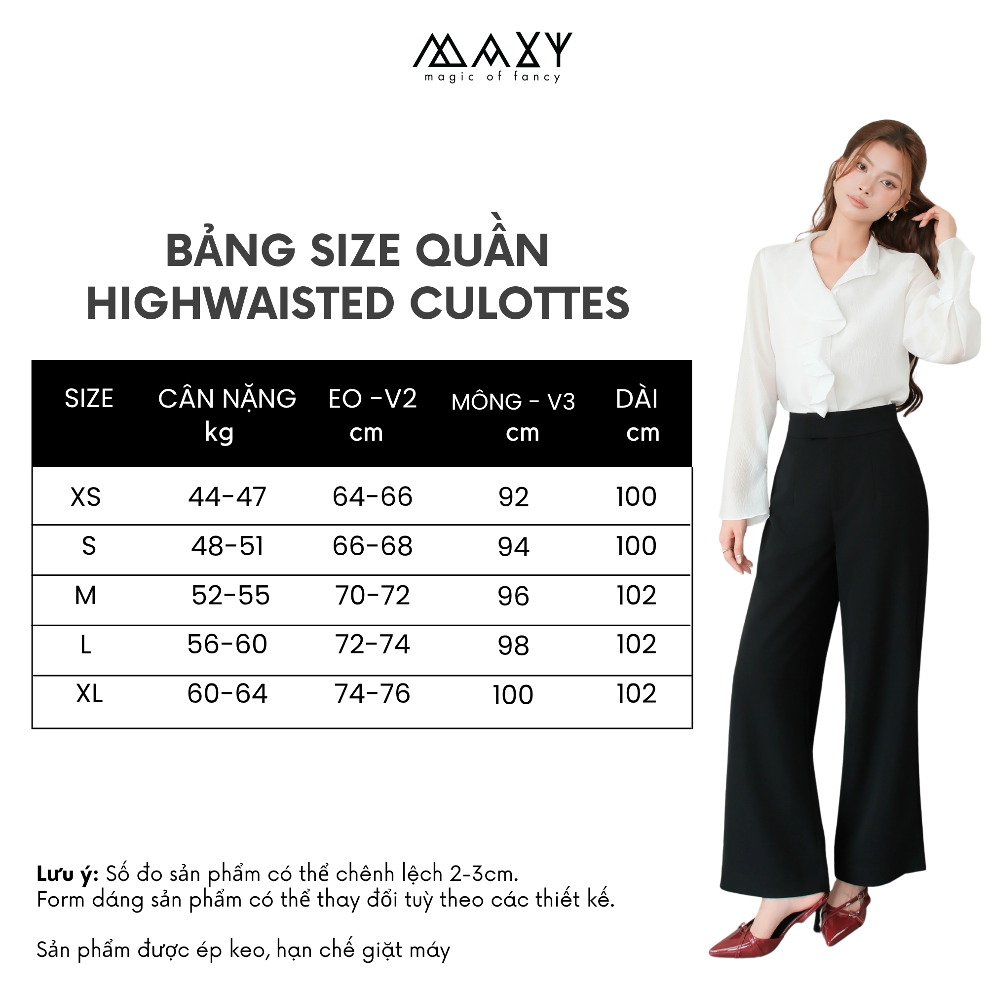 Quần dài HIGH-WAISTED CULOTTES