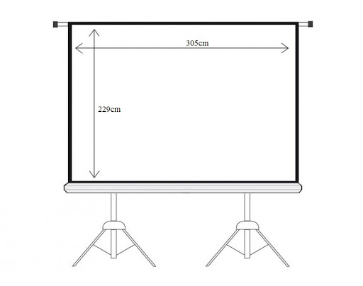 màn chiếu 3 chân E-VGA 150INCH