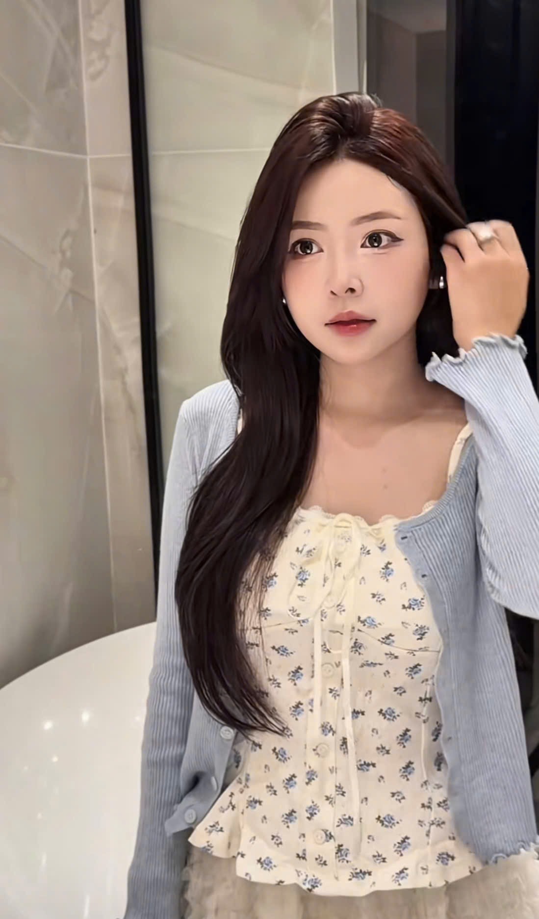 AH12 Áo hè 2 dây hoa nhí phối ren bigsize