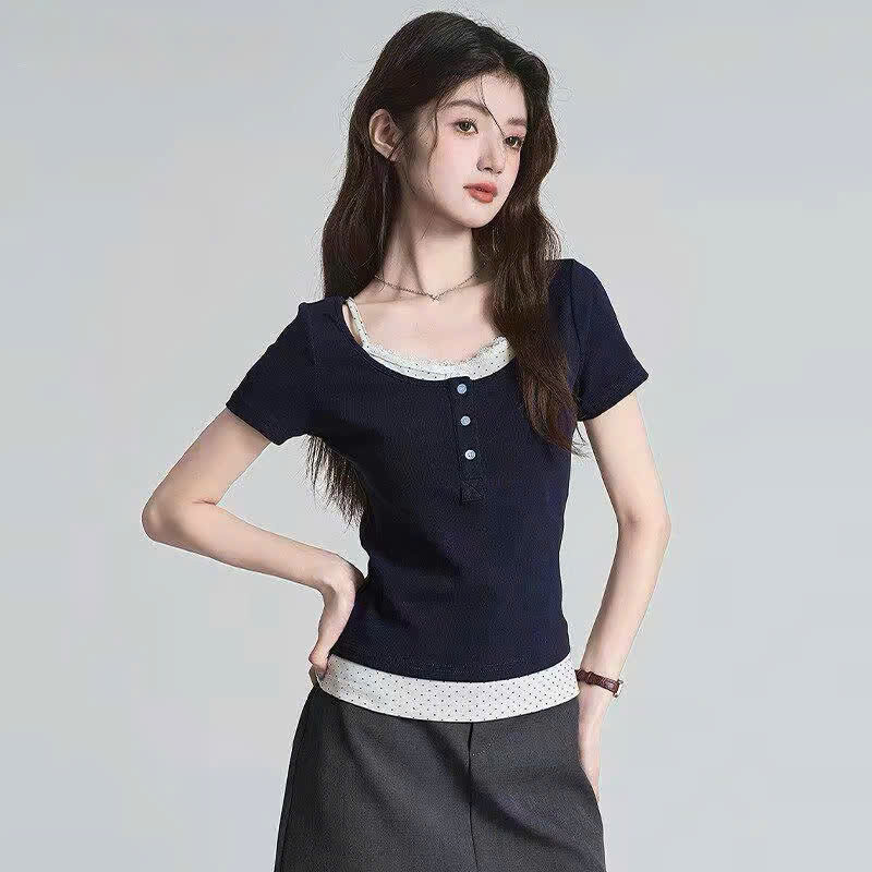 AH17 Áo Hè Cộc Tay Cổ Yếm Bigsize