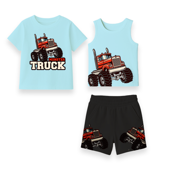 Custom Monster Truck Short Set PJ Boy | OEM/ODM