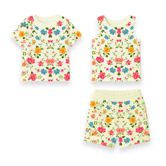 Custom Flower Short Set Girl PJ | OEM/ODM