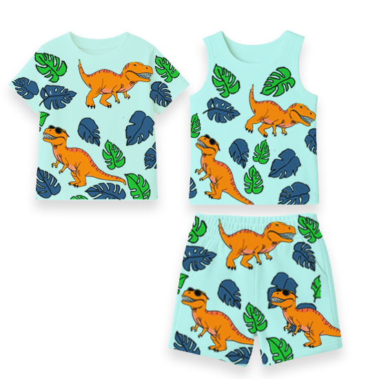 Custom Icon Dinosaur Short Set PJ Boy | OEM/ODM