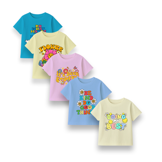 Custom Logo Graphic Mix Pattern Cartoon T-Shirt Girl | OEM/ODM