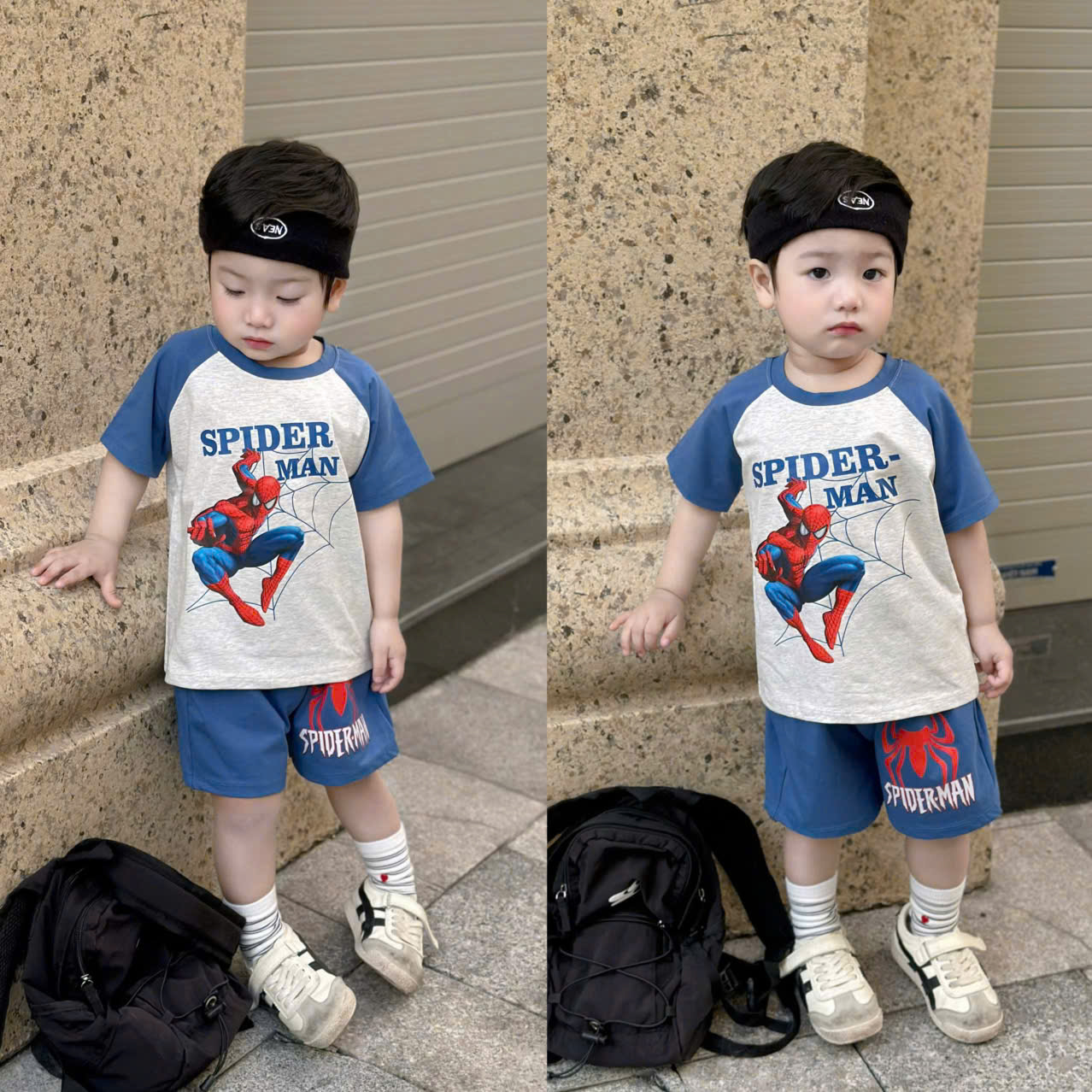 XẢ A04 - SET 2 BỘ SPIDER MAN XANH GHI
