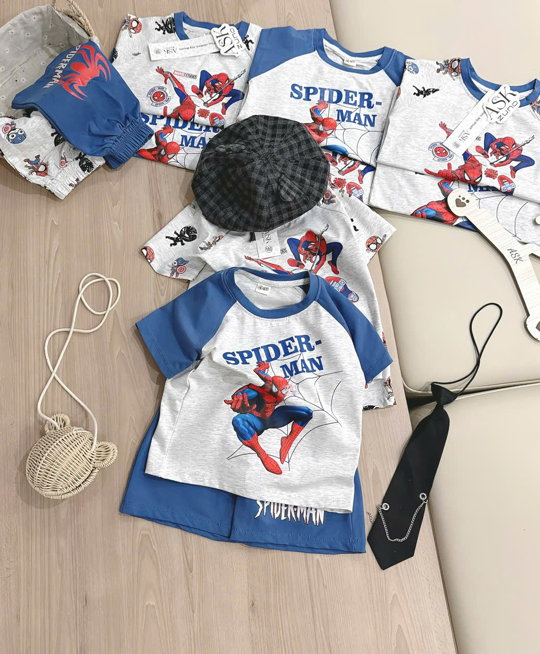 XẢ A04 - SET 2 BỘ SPIDER MAN XANH GHI