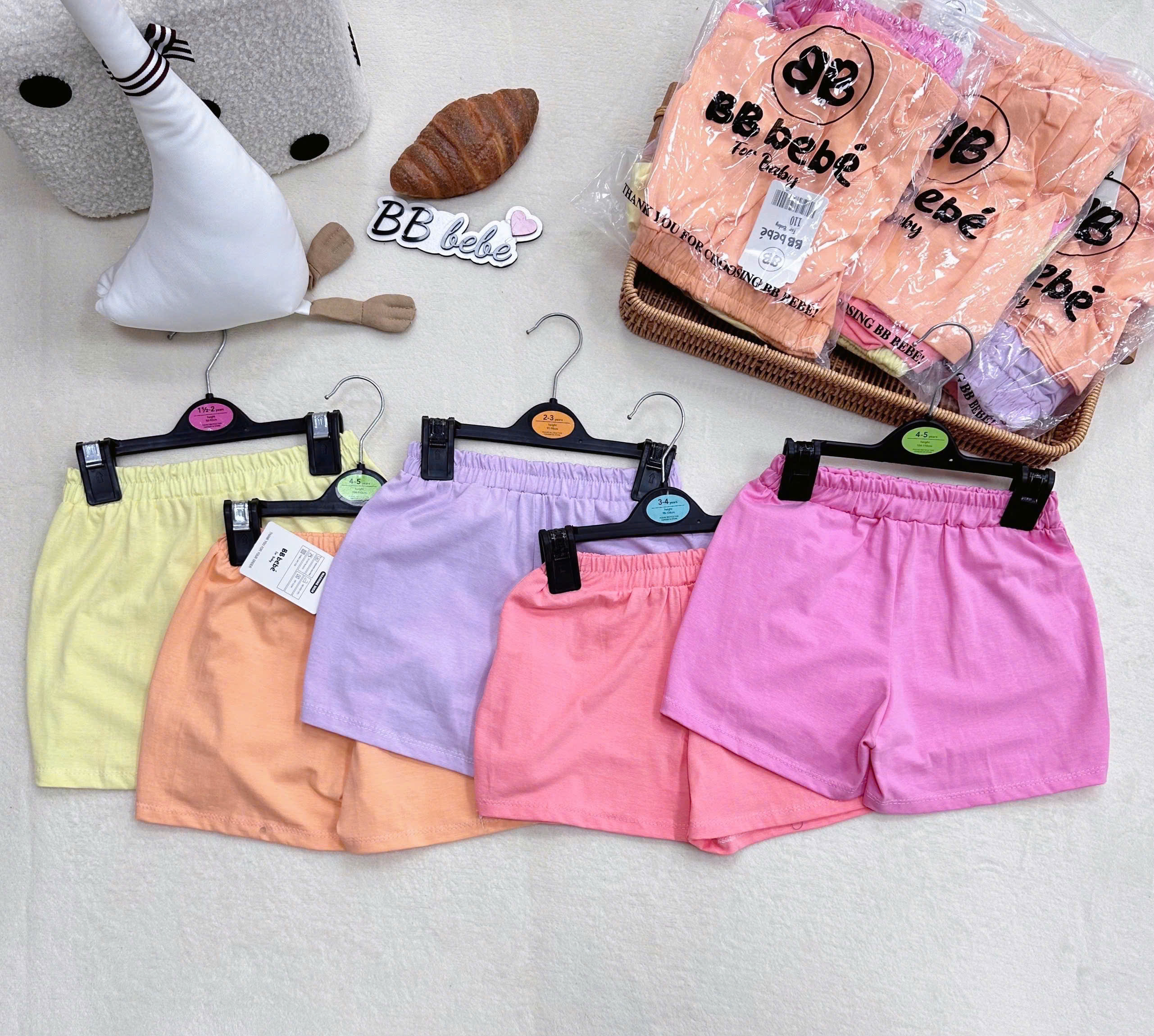 XẢ A102 - SET 5 QUẦN BG MÀU CẦU VỒNG
