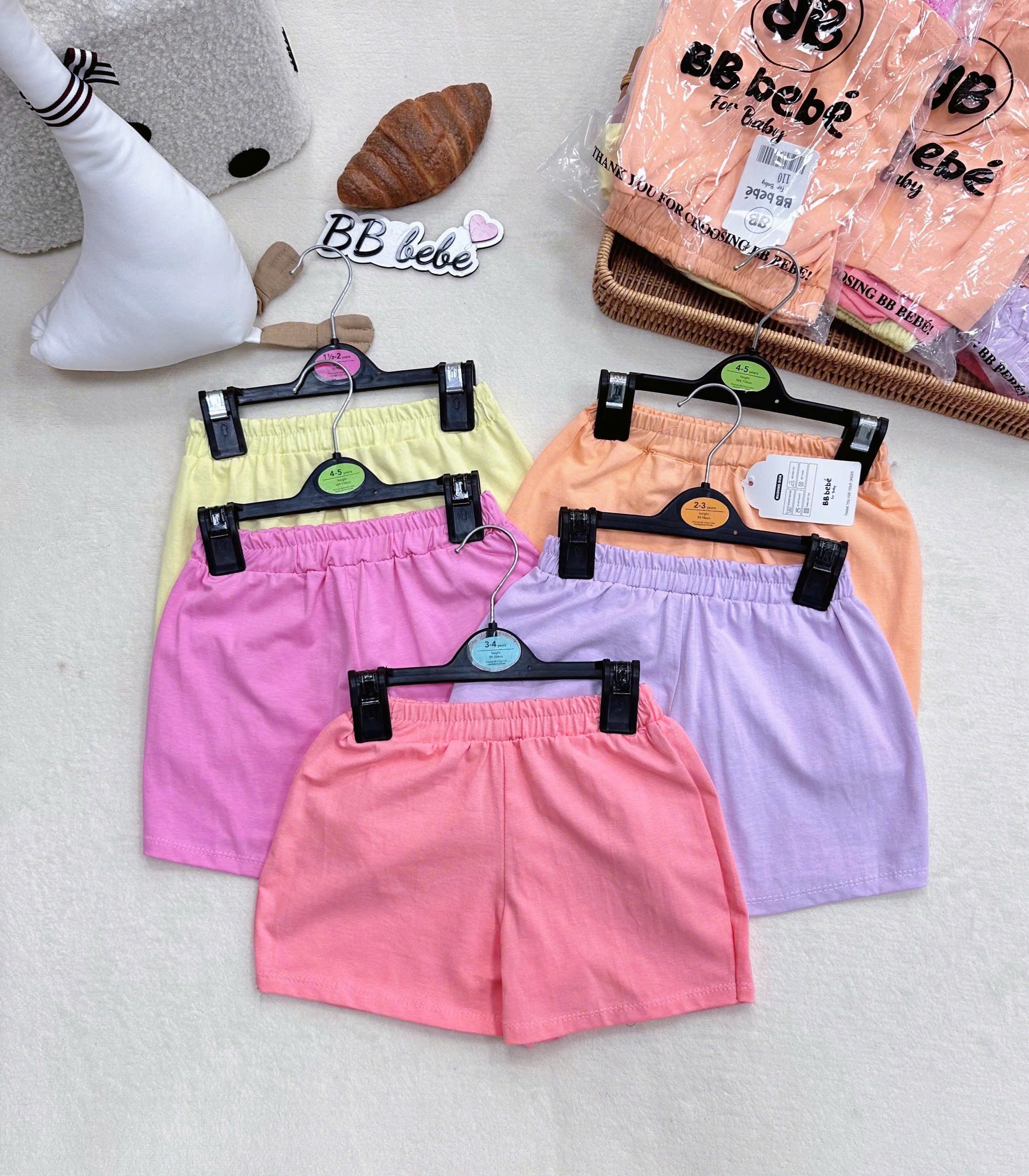 XẢ A102 - SET 5 QUẦN BG MÀU CẦU VỒNG