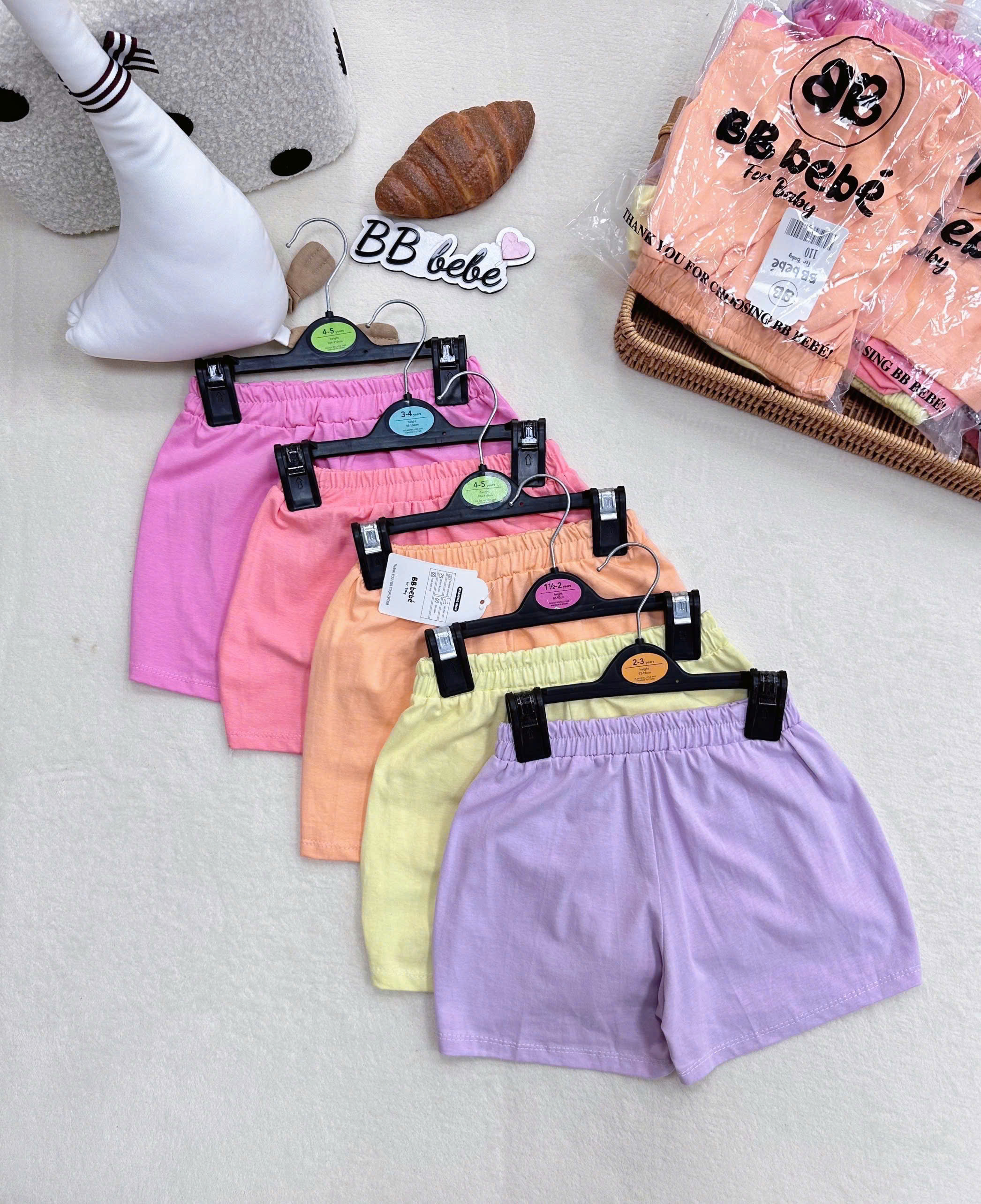 XẢ A102 - SET 5 QUẦN BG MÀU CẦU VỒNG