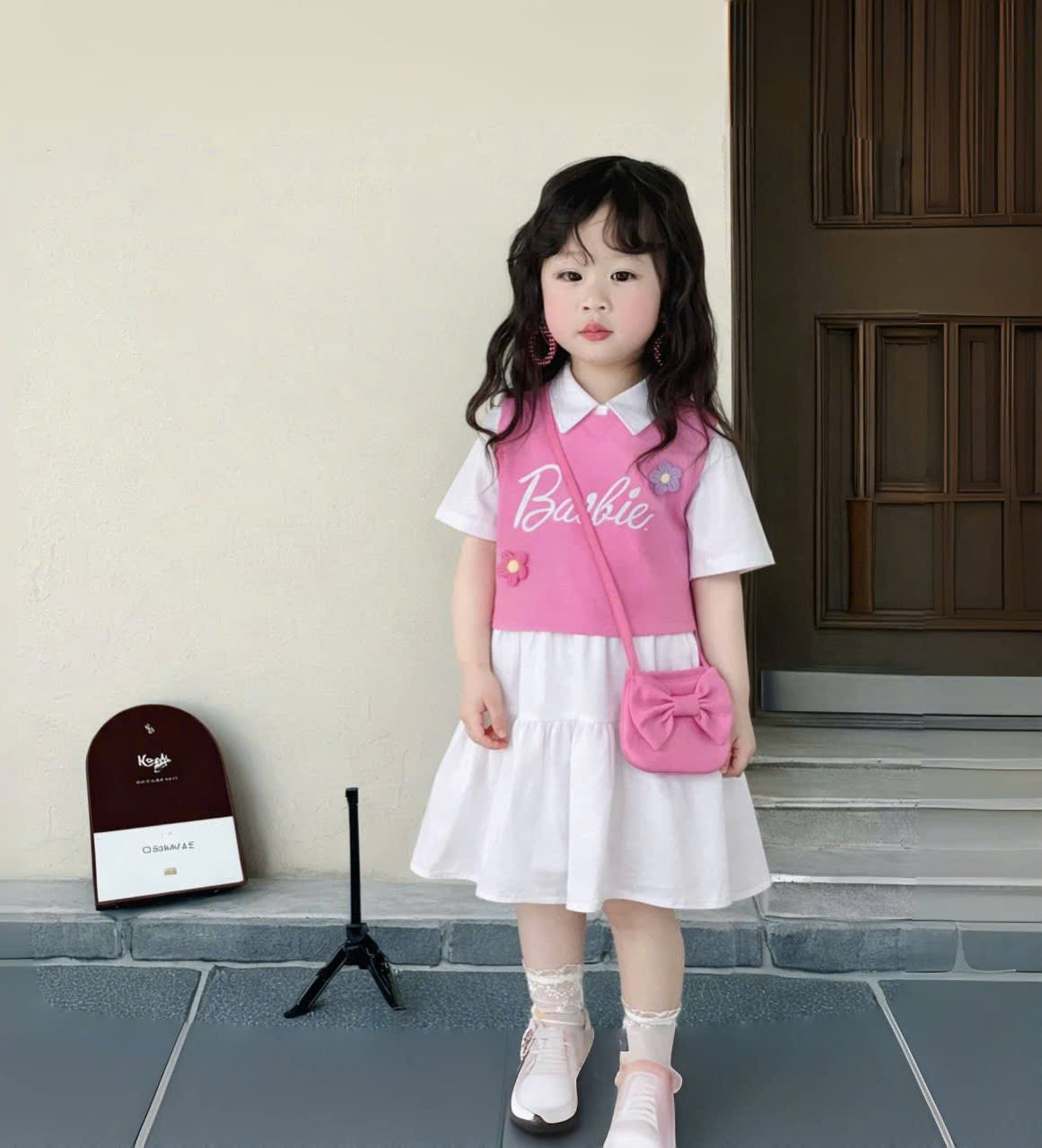 XẢ A119 - SET VÁY BARBIE 3 MÓN TONE HỒNG
