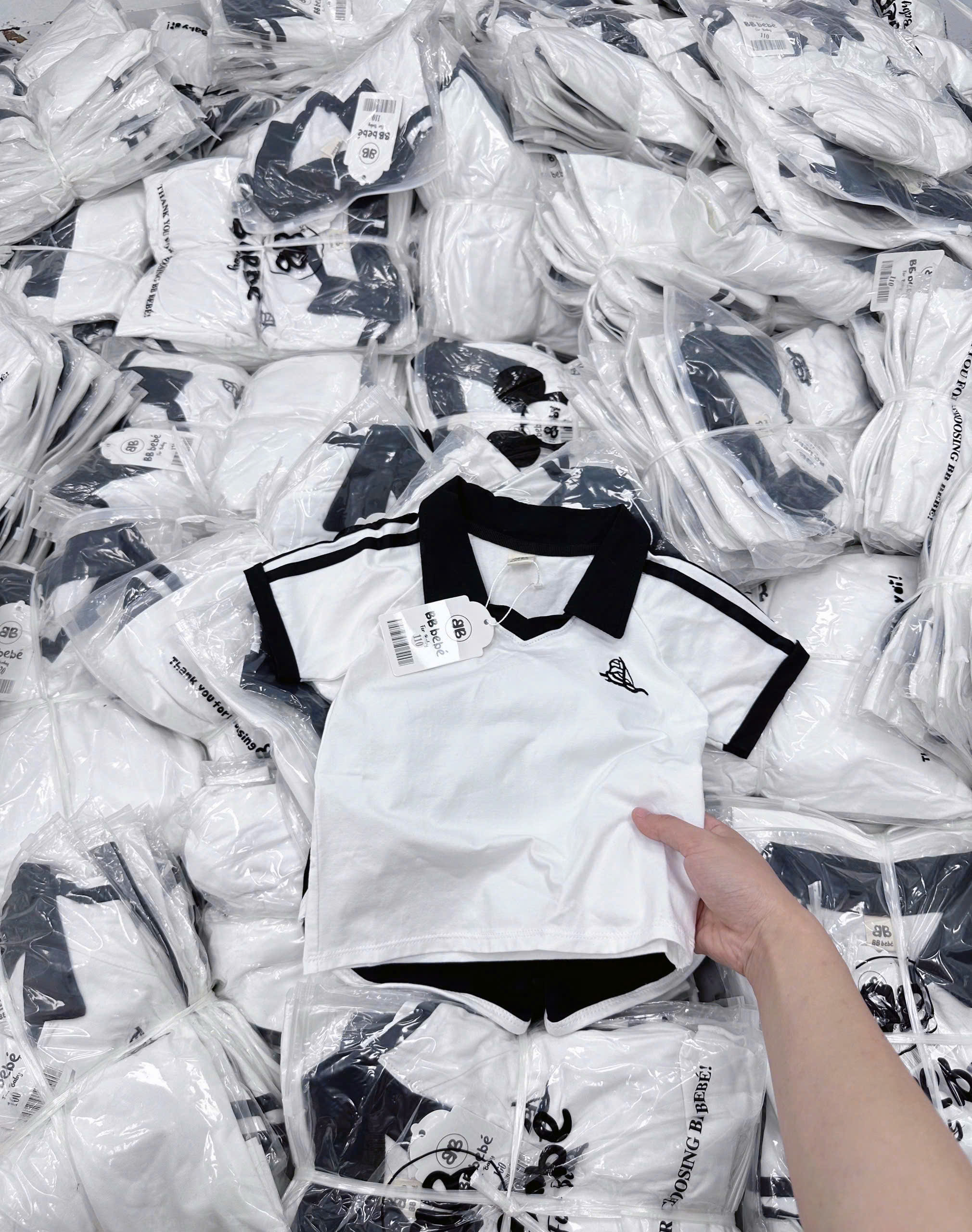 XẢ A127 - SET BỘ THỂ THAO CỘC ĐEN TRẮNG