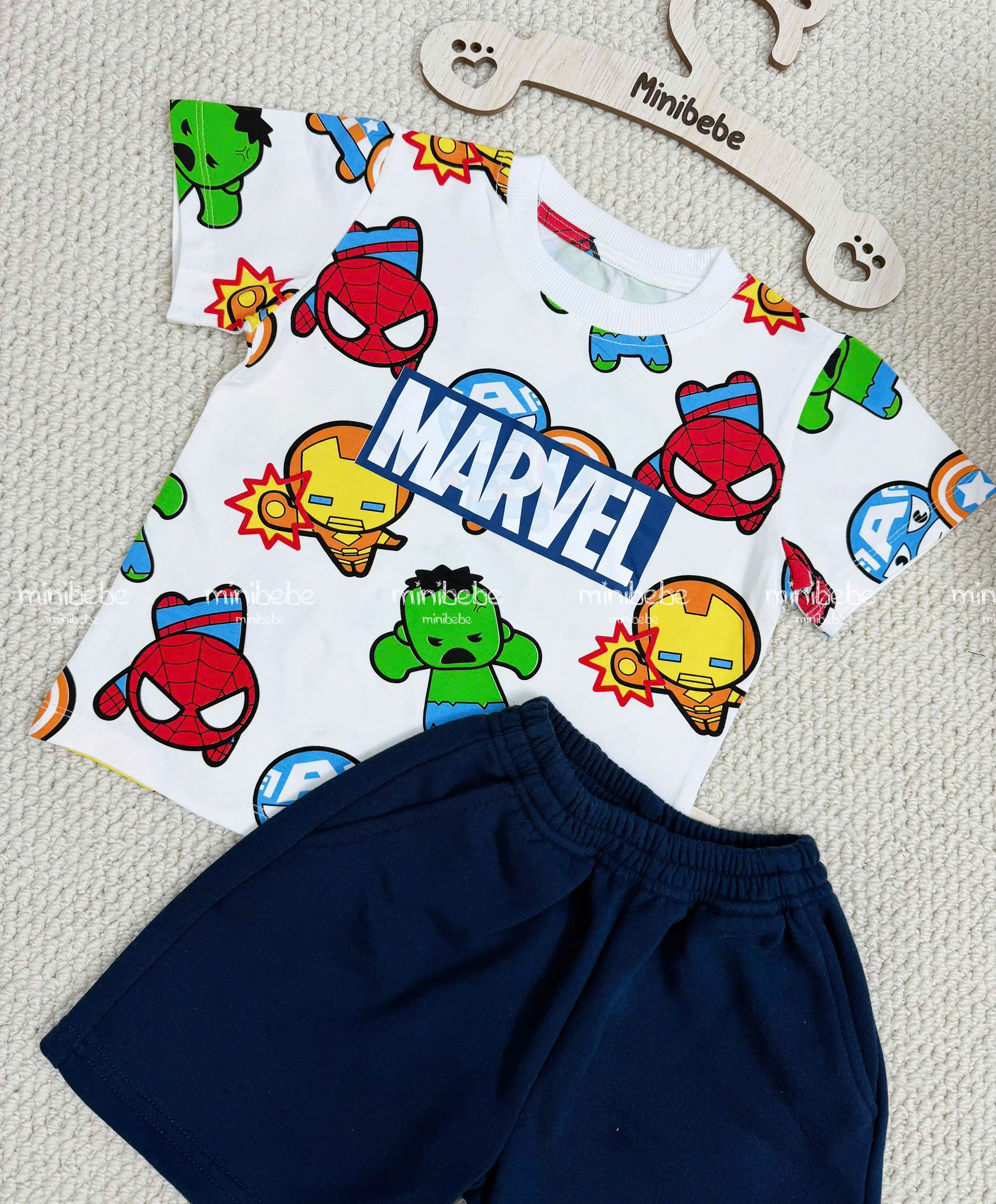 XẢ A139 - SET BỘ TRẮNG ANH HÙNG MARVEL QUẦN CUA