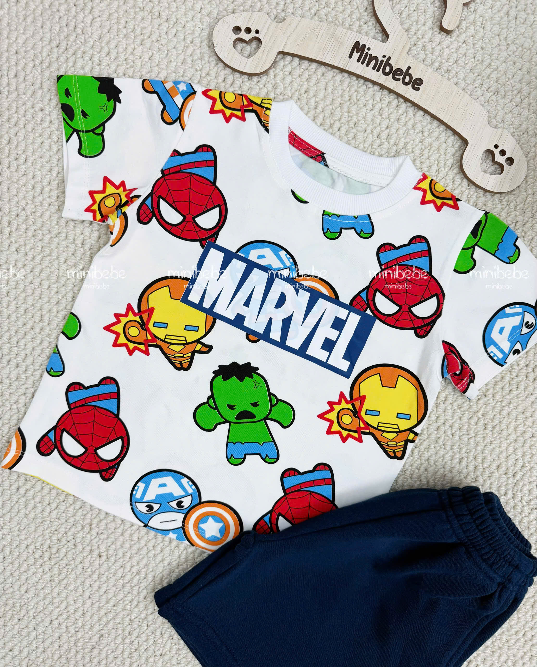 XẢ A139 - SET BỘ TRẮNG ANH HÙNG MARVEL QUẦN CUA