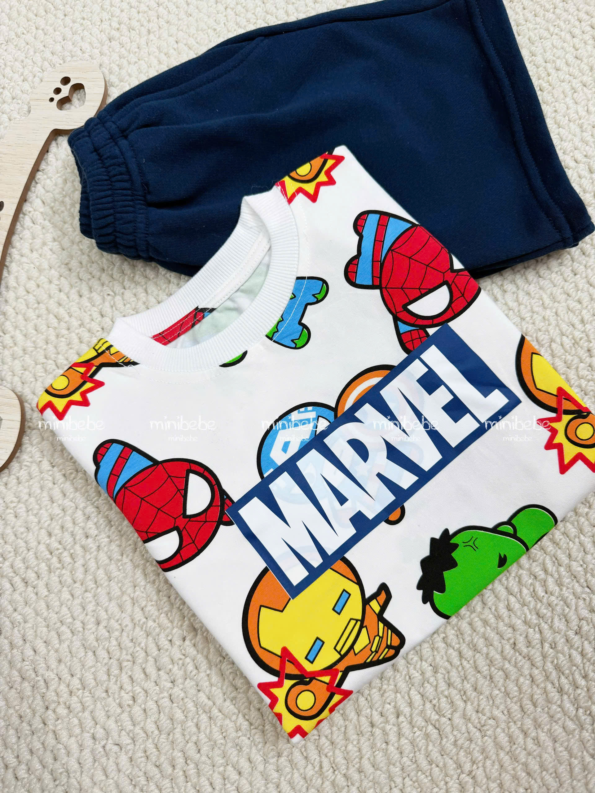 XẢ A139 - SET BỘ TRẮNG ANH HÙNG MARVEL QUẦN CUA