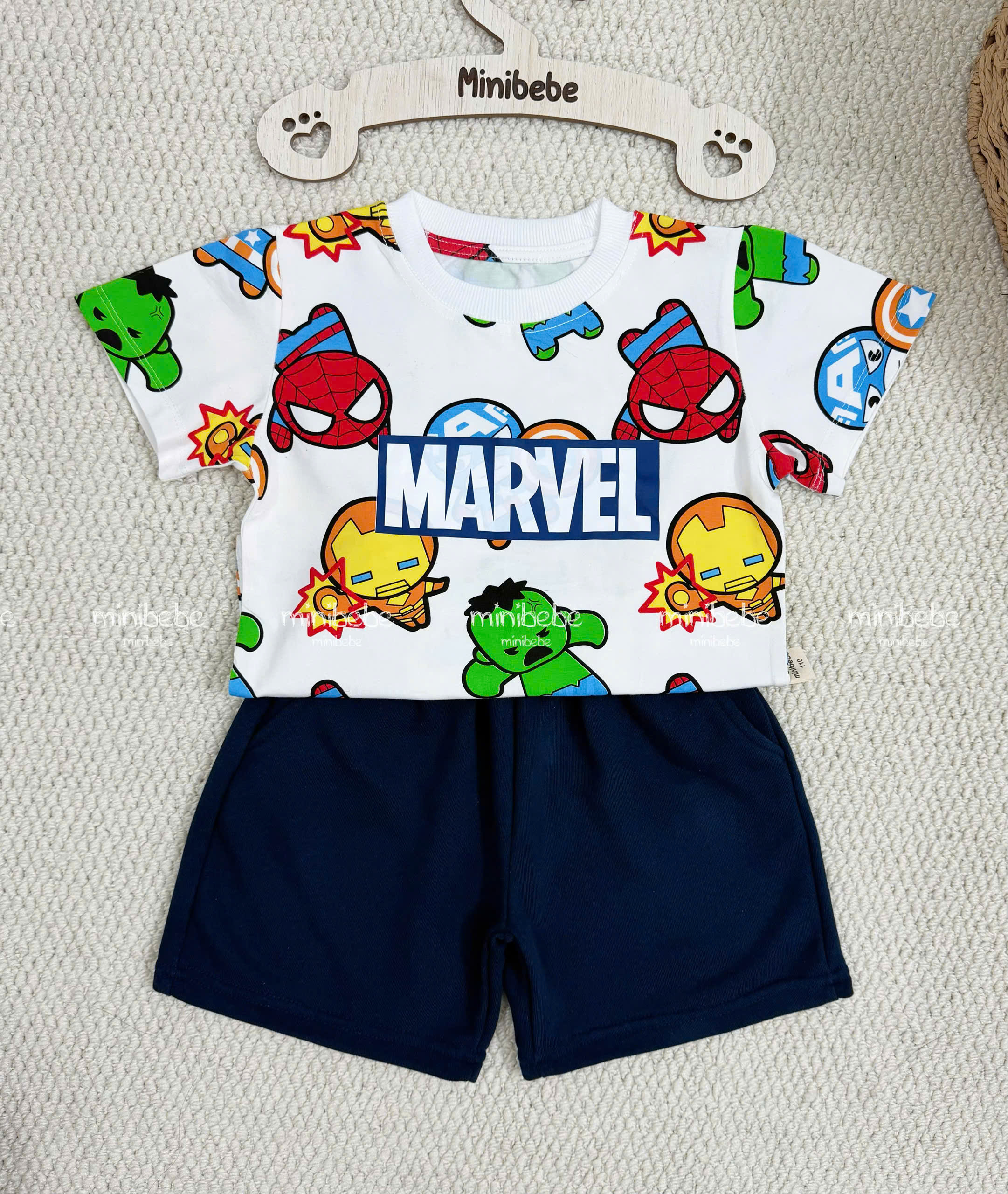 XẢ A139 - SET BỘ TRẮNG ANH HÙNG MARVEL QUẦN CUA