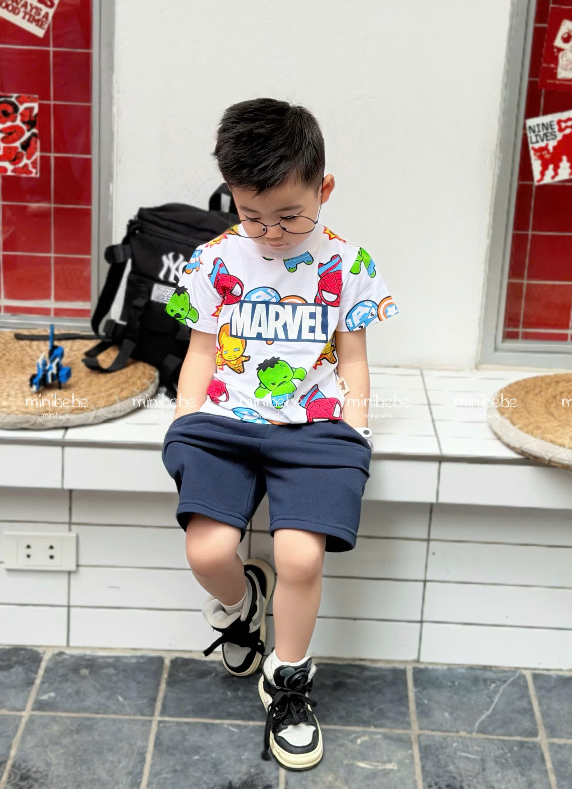 XẢ A139 - SET BỘ TRẮNG ANH HÙNG MARVEL QUẦN CUA