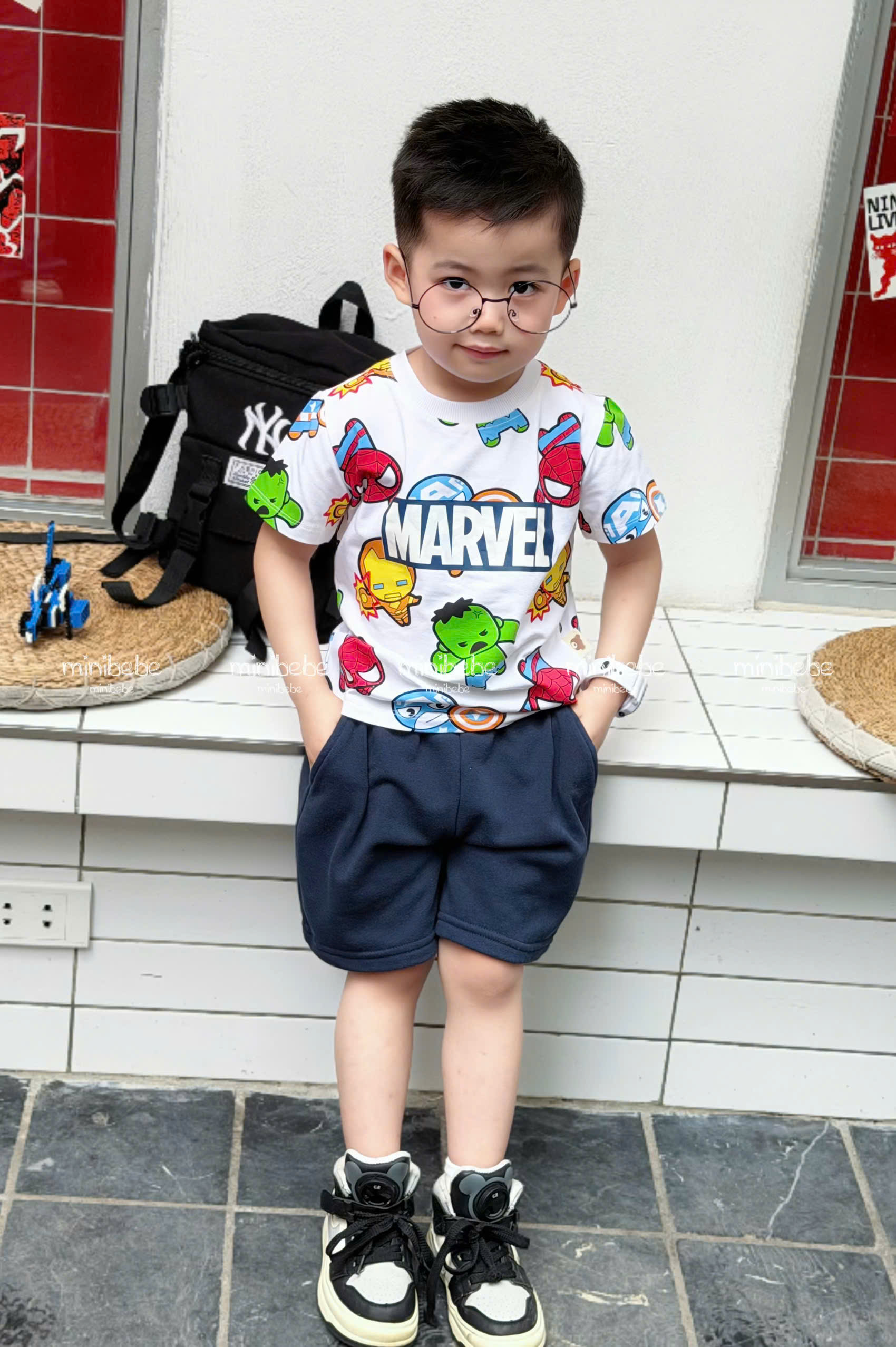 XẢ A139 - SET BỘ TRẮNG ANH HÙNG MARVEL QUẦN CUA