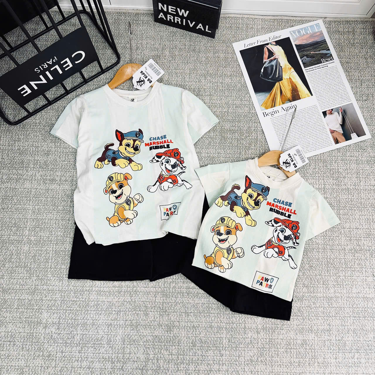 XẢ A146 - SET BỘ CHÓ CỨU HỘ TRẮNG QUẦN TÚI HỘP ĐEN