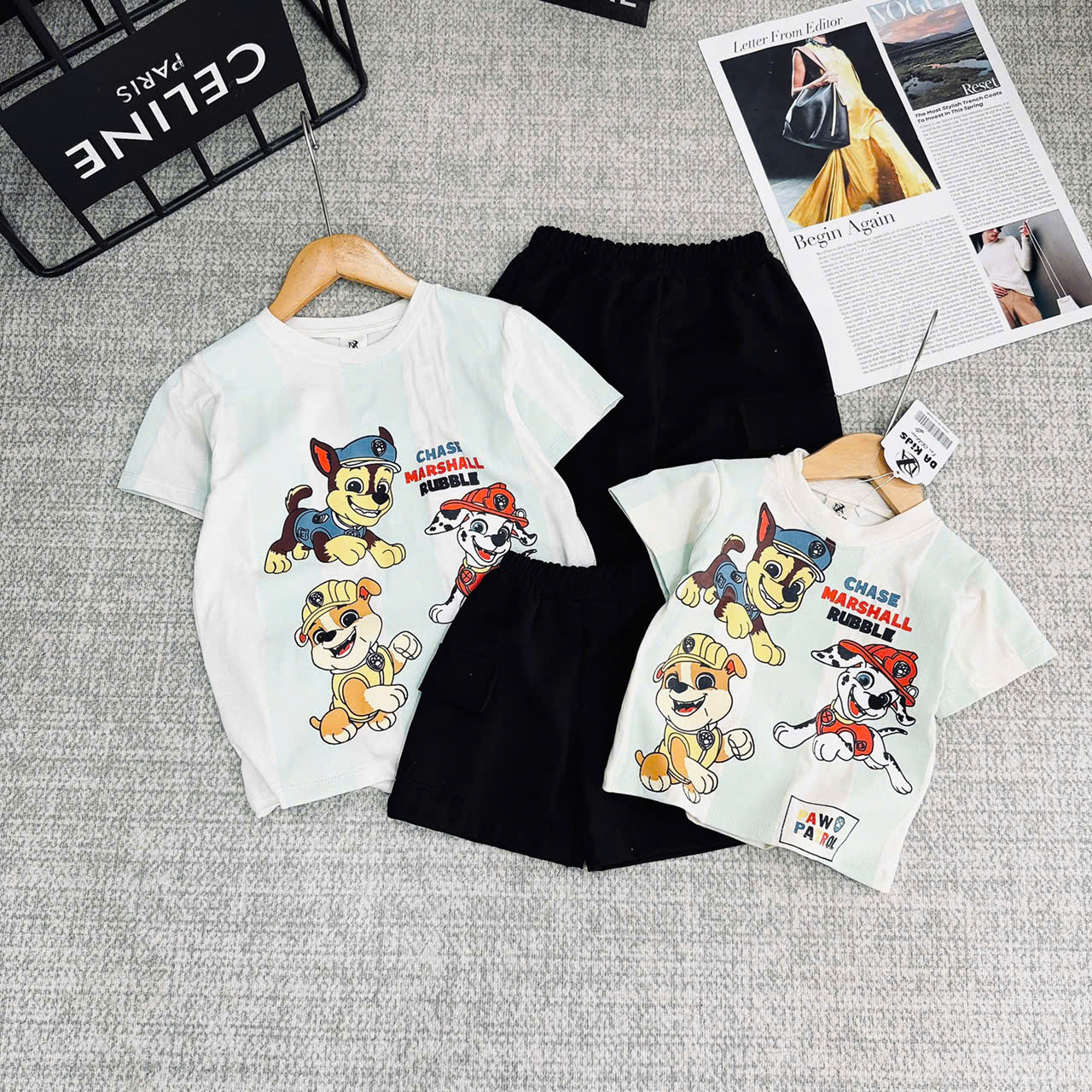 XẢ A146 - SET BỘ CHÓ CỨU HỘ TRẮNG QUẦN TÚI HỘP ĐEN