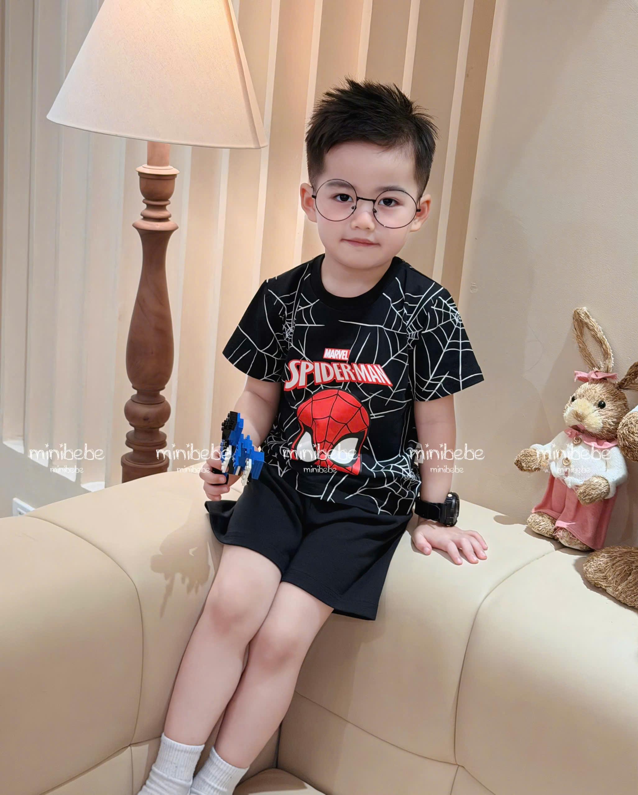 XẢ A189 - SET 2 BỘ SPIDERMEN TRẮNG ĐEN