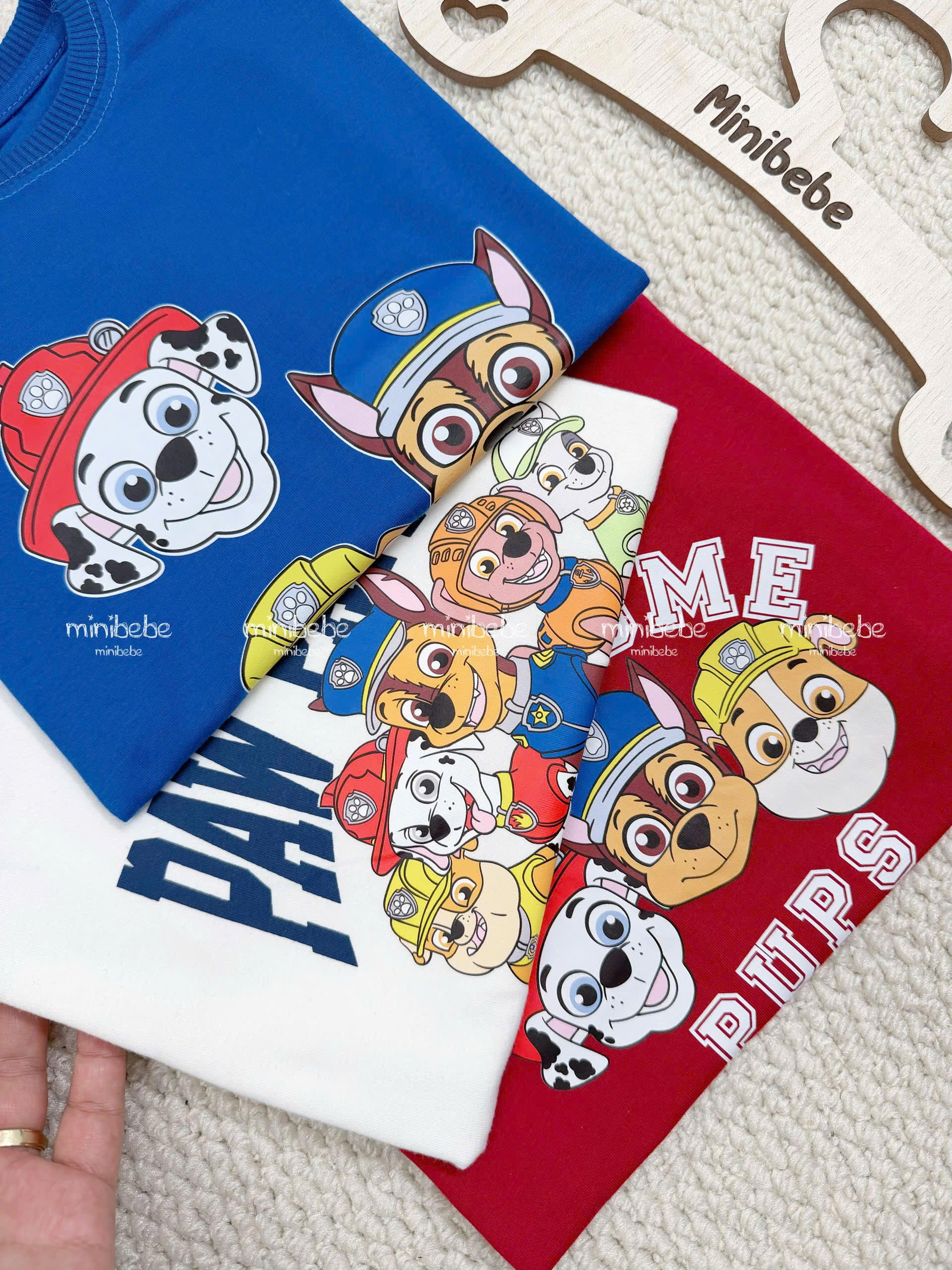 XẢ A197 - SET 3 BỘ CHÓ CỨU HỘ XANH ĐỎ TRẮNG