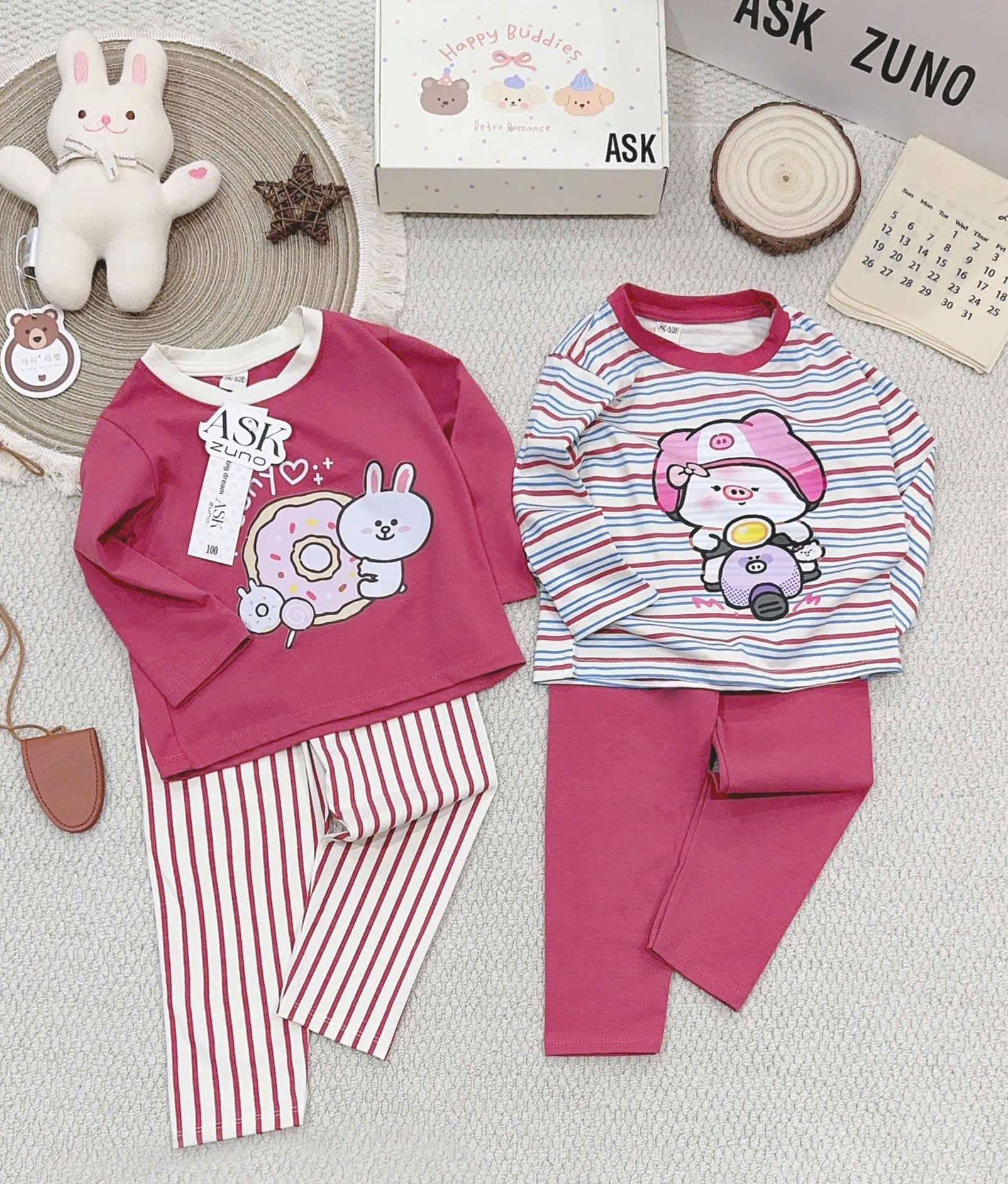A202 - SET 2 BỘ CONY HỒNG KẺ