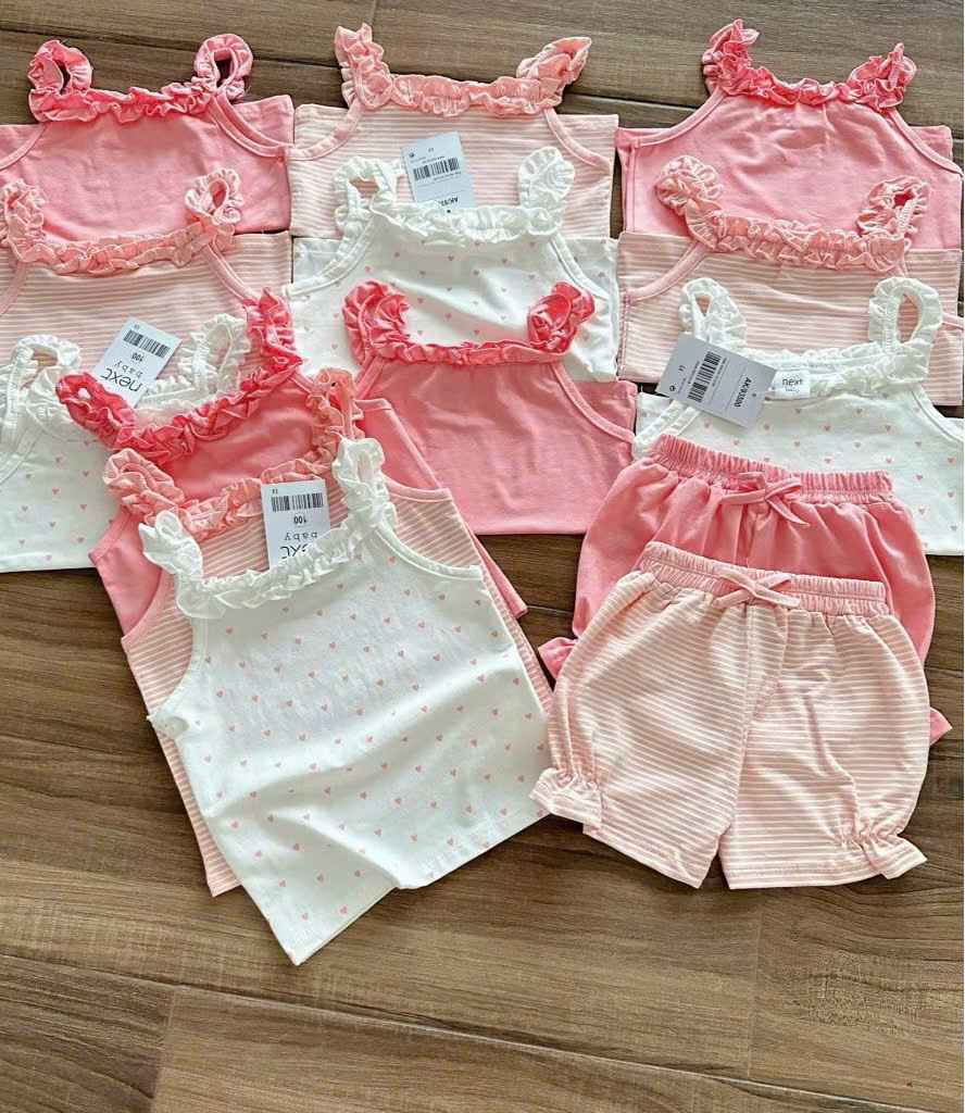 XẢ A219 - SET 3 BỘ 2 DÂY BÈO NGỰC TONE HỒNG TRẮNG