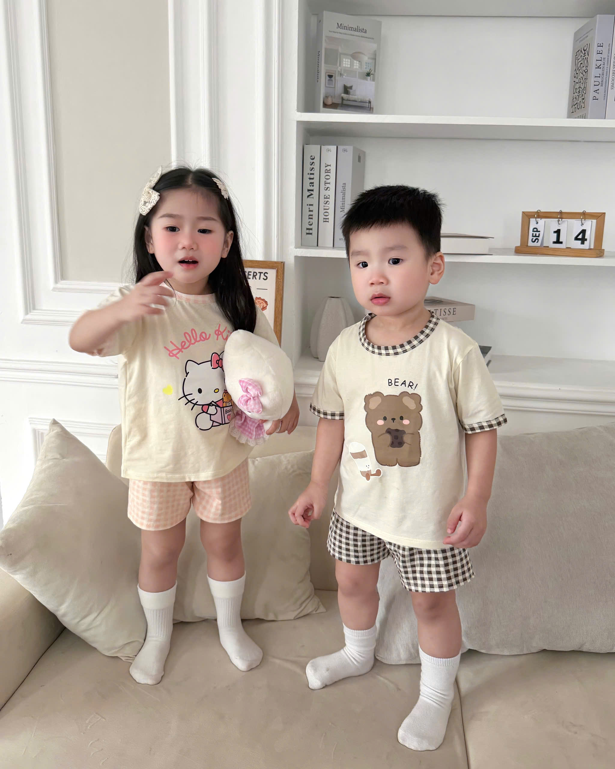 XẢ A230 - SET BỘ ĐỒ NGỦ KITTY GẤU KHỦNG LONG