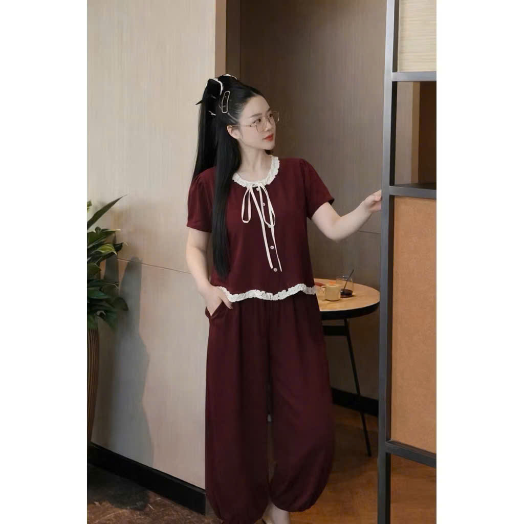 XẢ A249 - SET BỘ NỮ VIỀN BÈO BO TAY GẤU