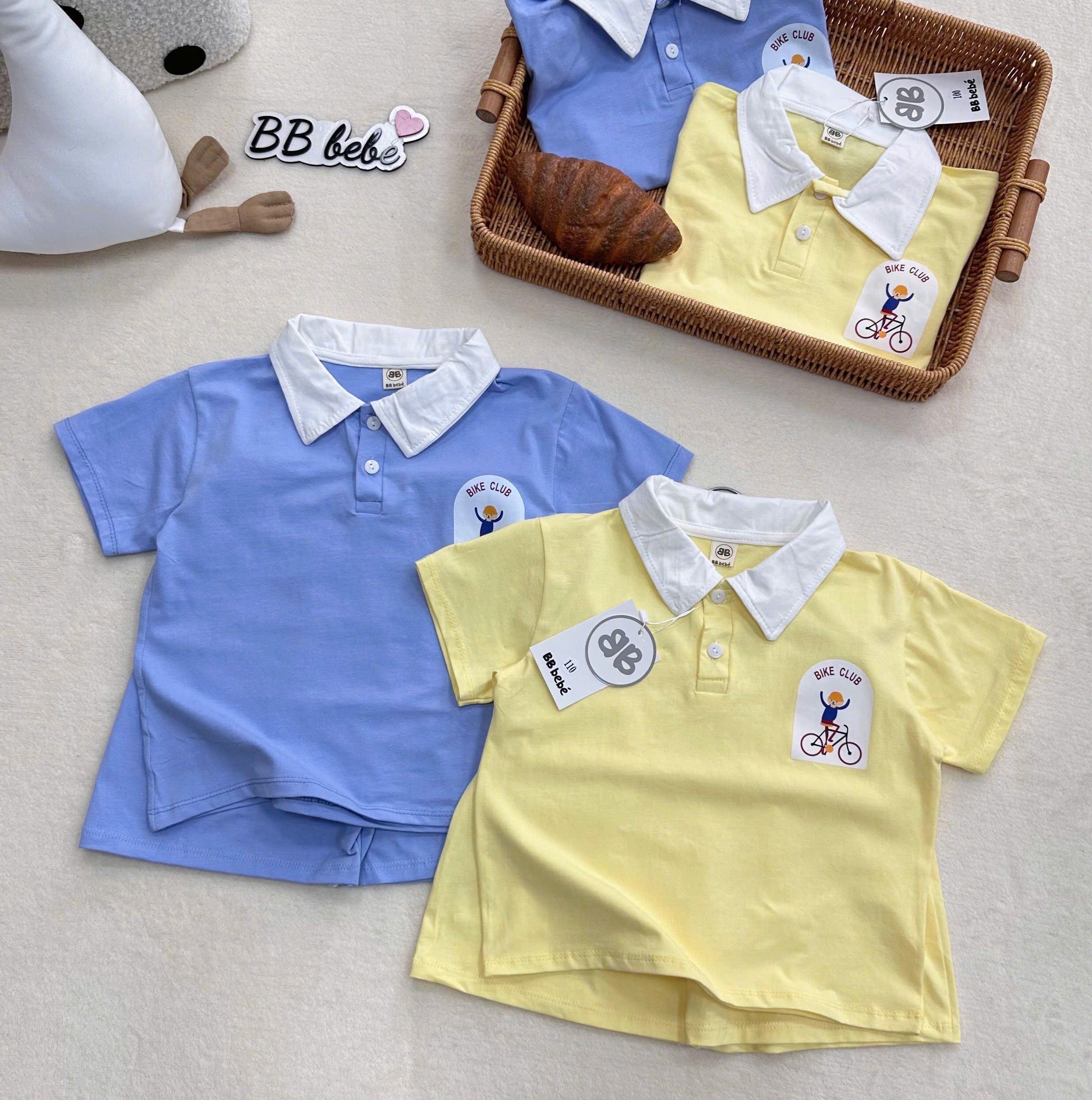 XẢ A268 - SET 2 BỘ CỔ TRỤ TRẮNG 2 MÀU XANH VÀNG