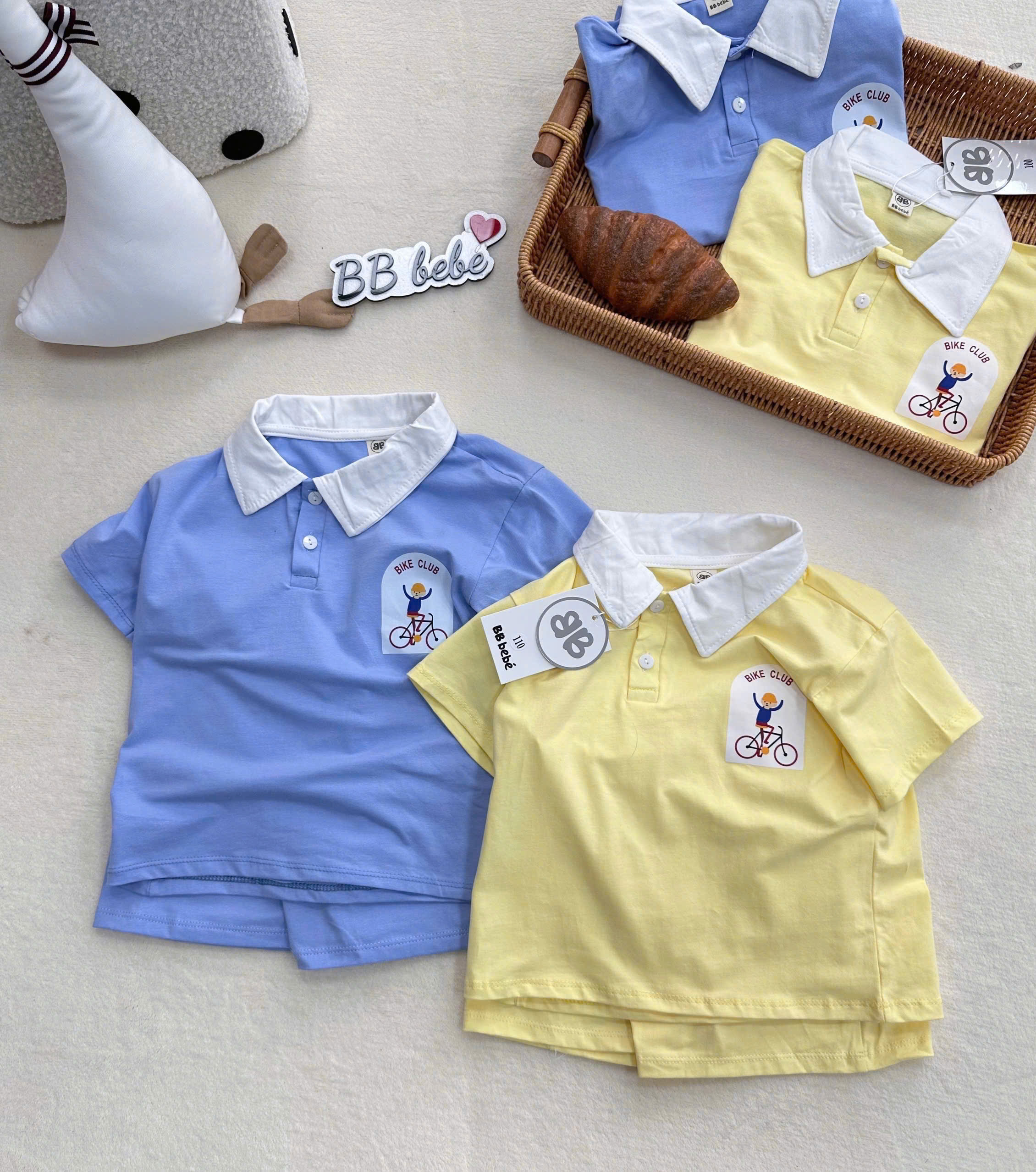 XẢ A268 - SET 2 BỘ CỔ TRỤ TRẮNG 2 MÀU XANH VÀNG