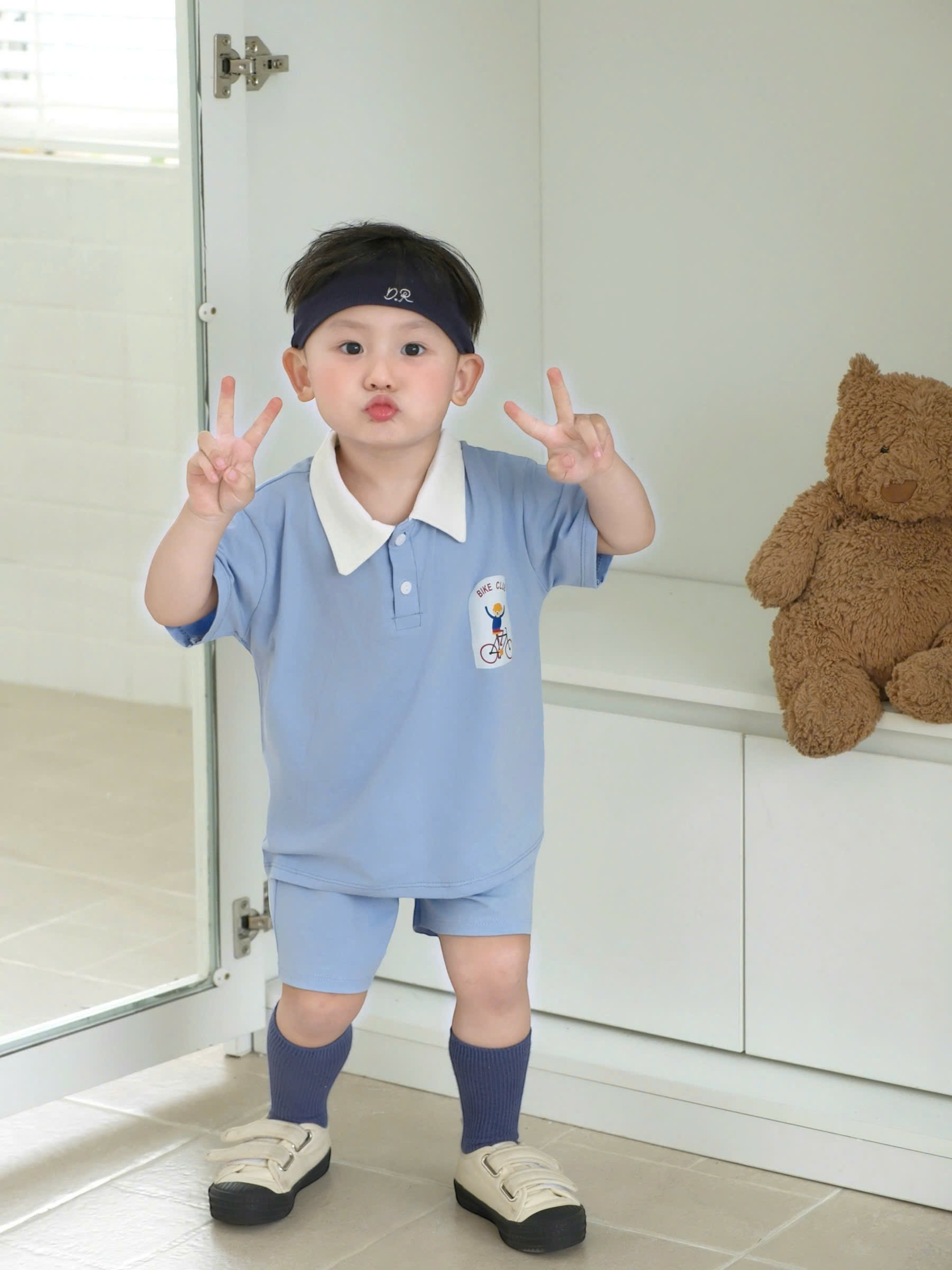 XẢ A268 - SET 2 BỘ CỔ TRỤ TRẮNG 2 MÀU XANH VÀNG