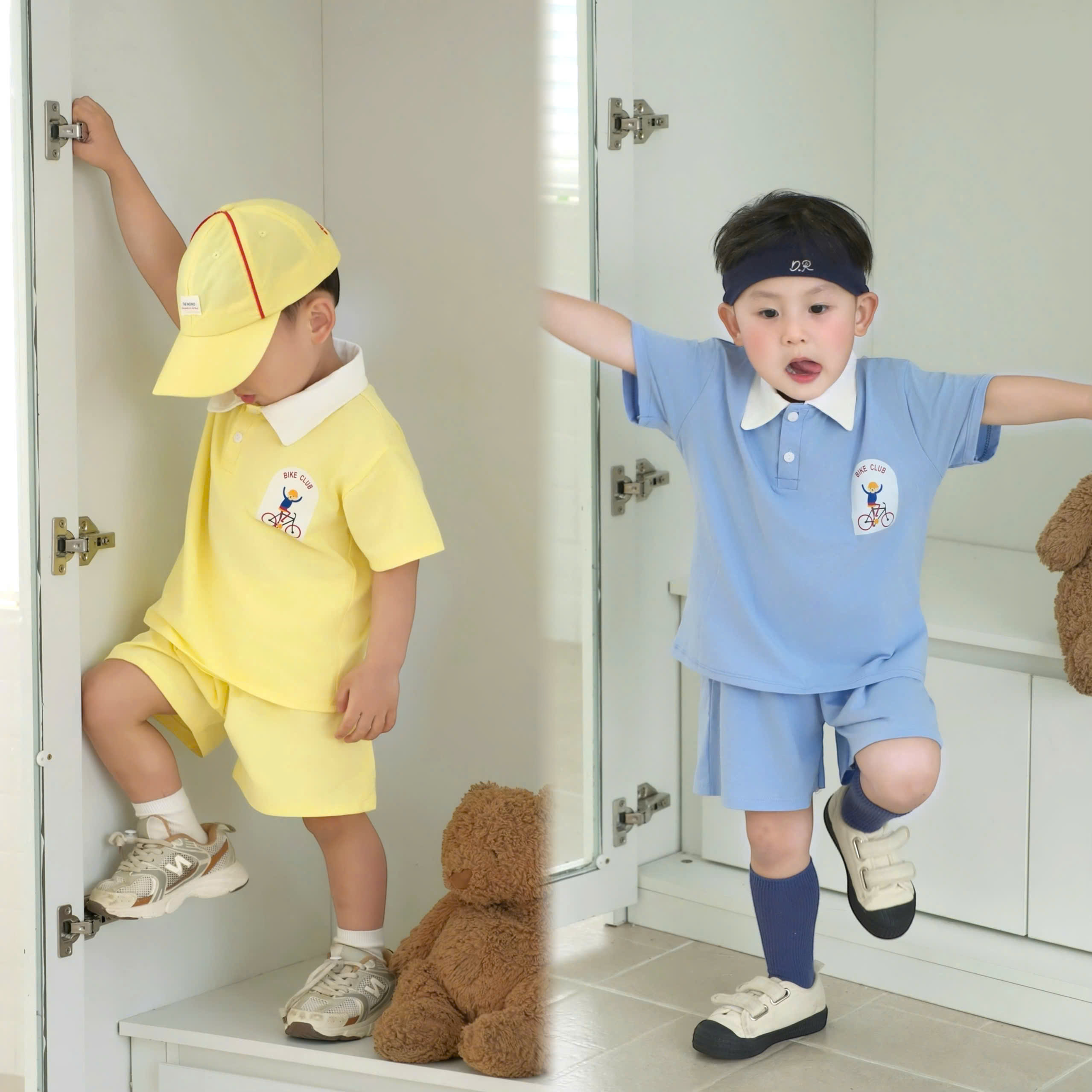 XẢ A268 - SET 2 BỘ CỔ TRỤ TRẮNG 2 MÀU XANH VÀNG