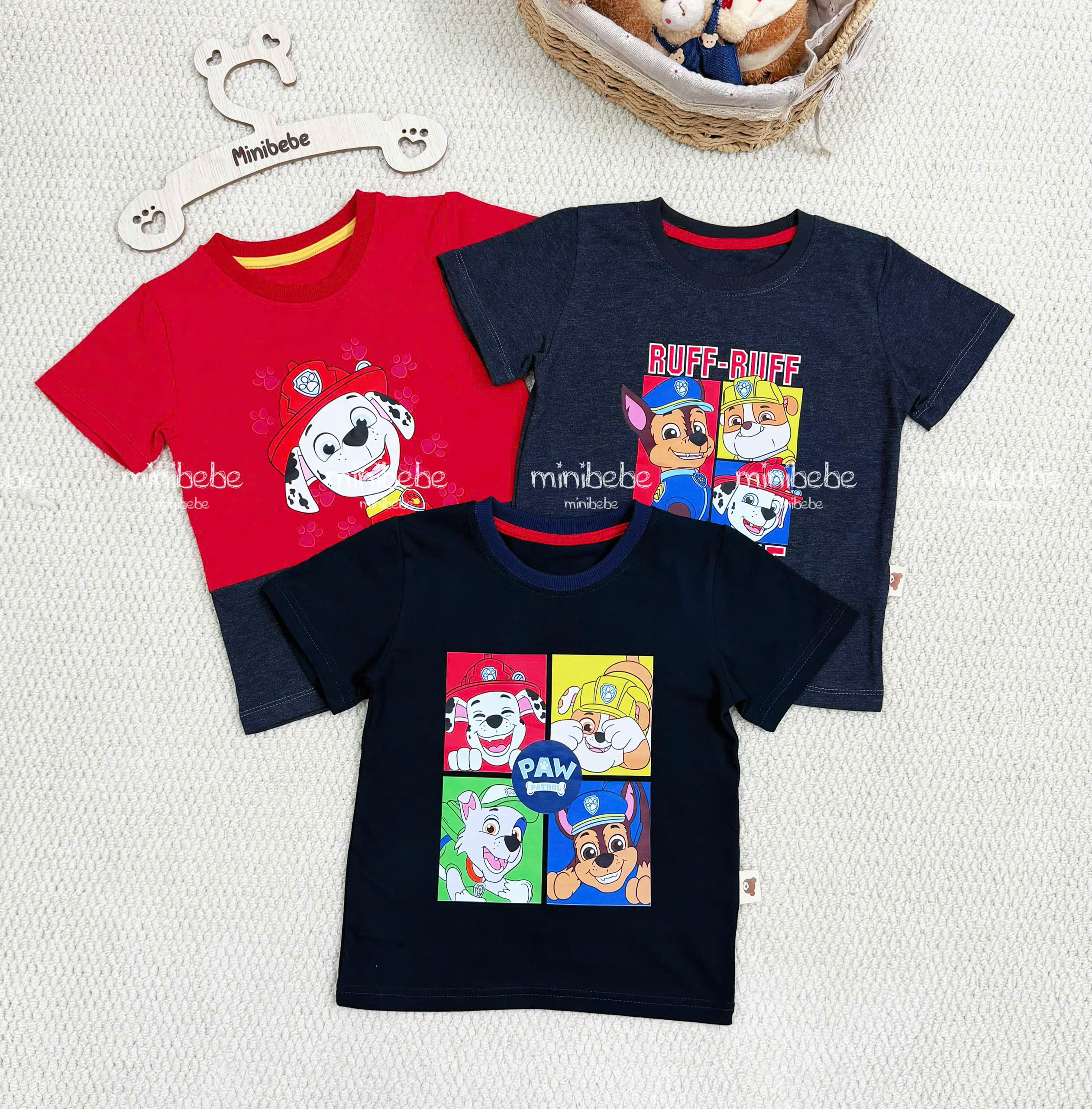 XẢ A286 - SET 3 ÁO CHÓ CỨU HỘ THAN ĐEN ĐỎ