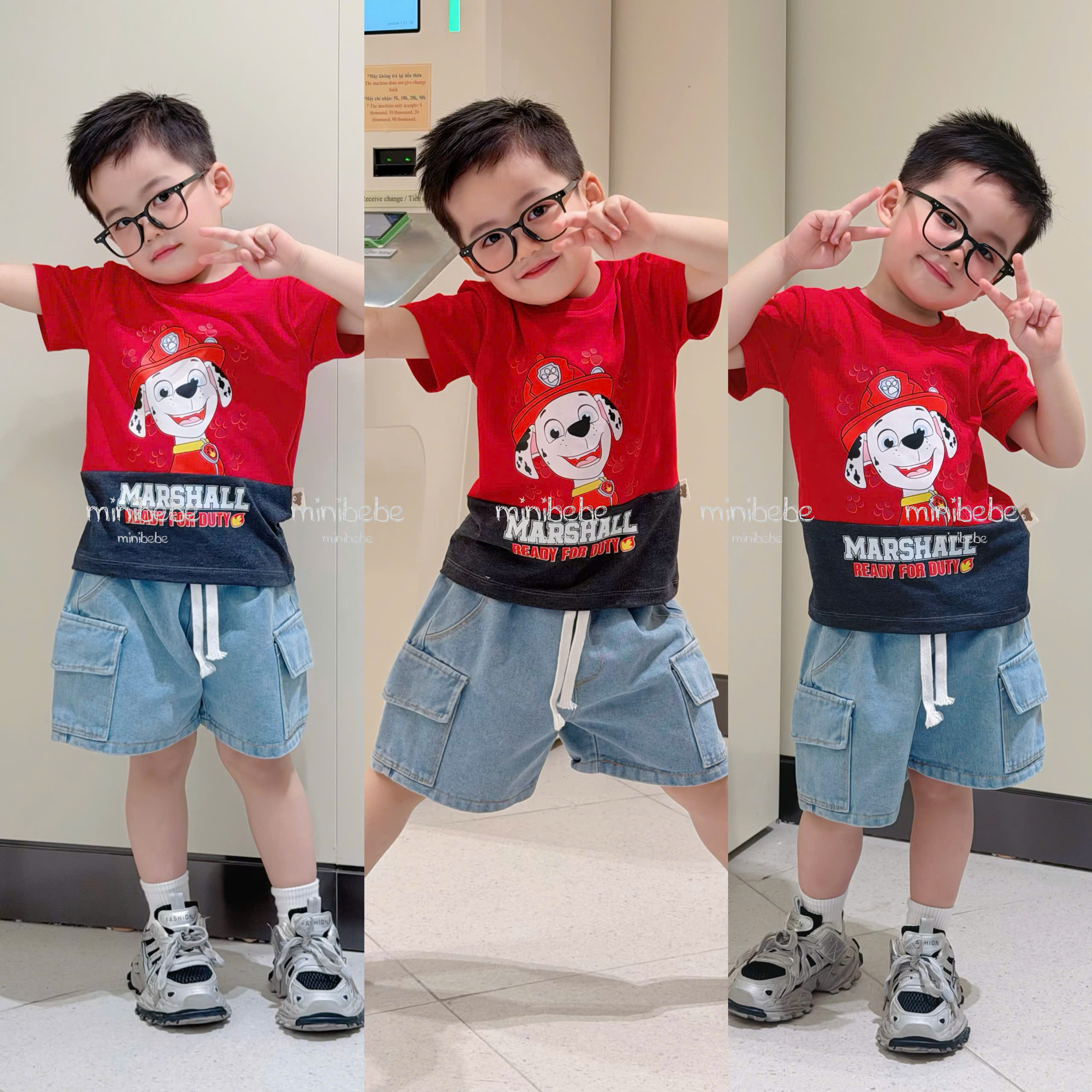 XẢ A286 - SET 3 ÁO CHÓ CỨU HỘ THAN ĐEN ĐỎ