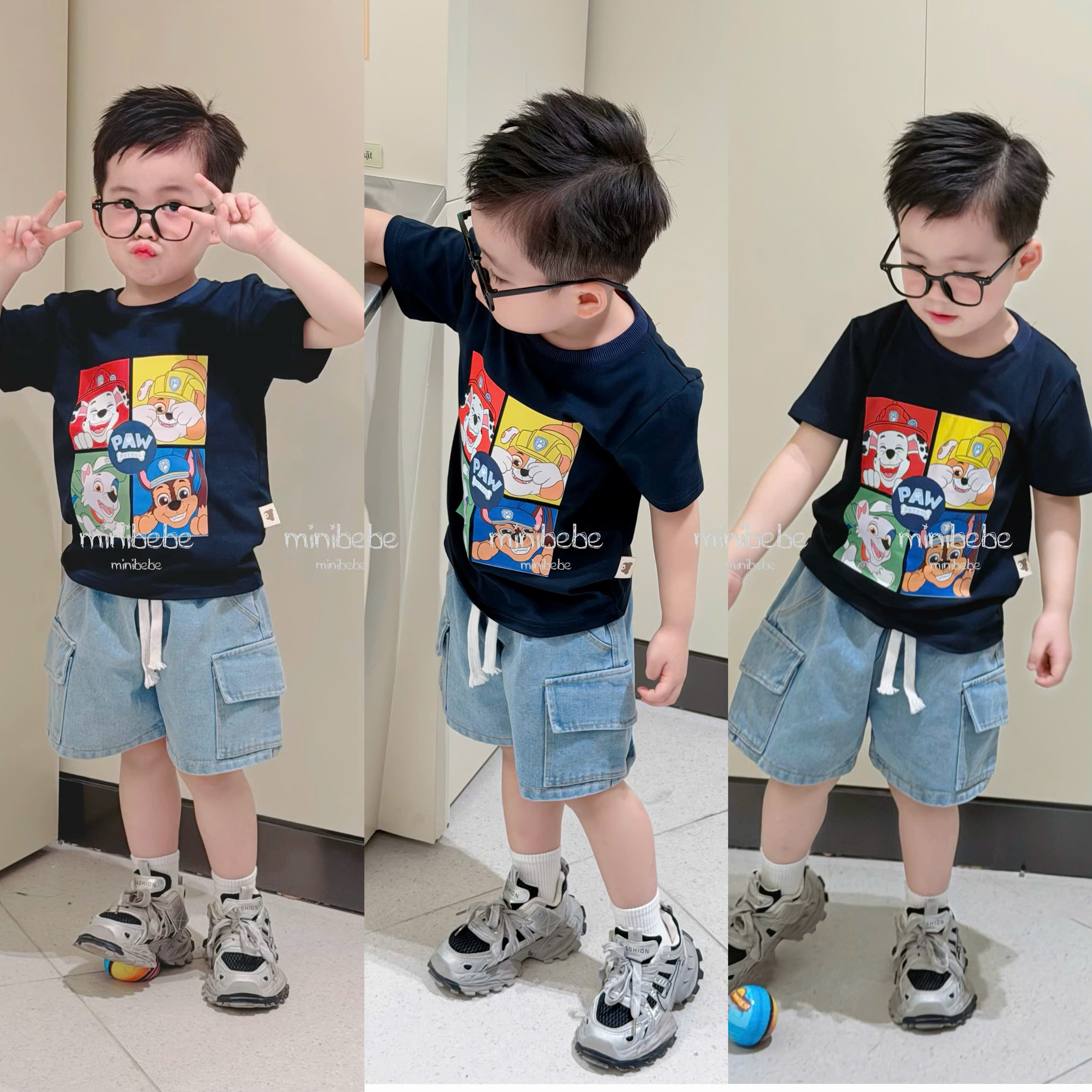 XẢ A286 - SET 3 ÁO CHÓ CỨU HỘ THAN ĐEN ĐỎ