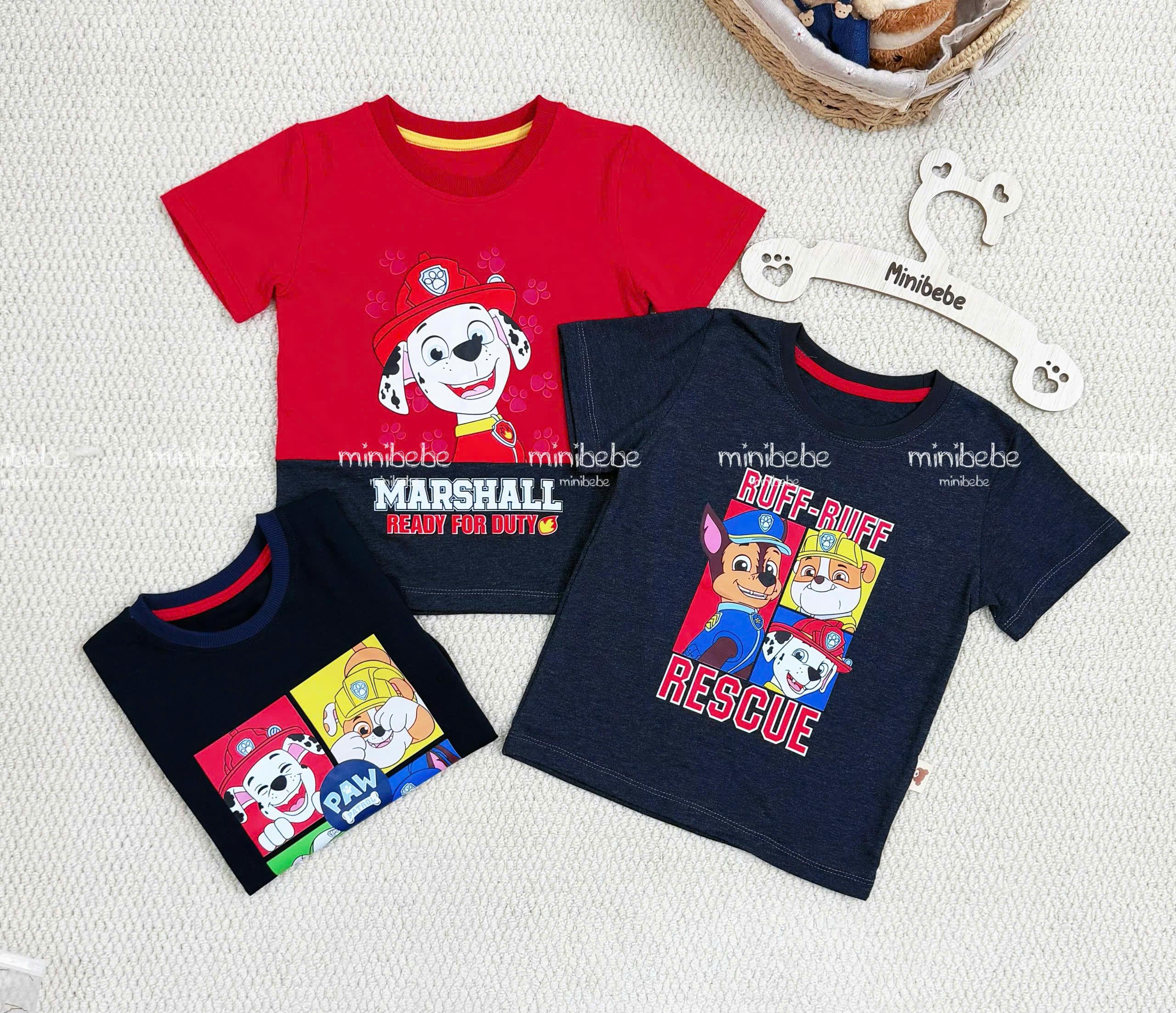 XẢ A286 - SET 3 ÁO CHÓ CỨU HỘ THAN ĐEN ĐỎ