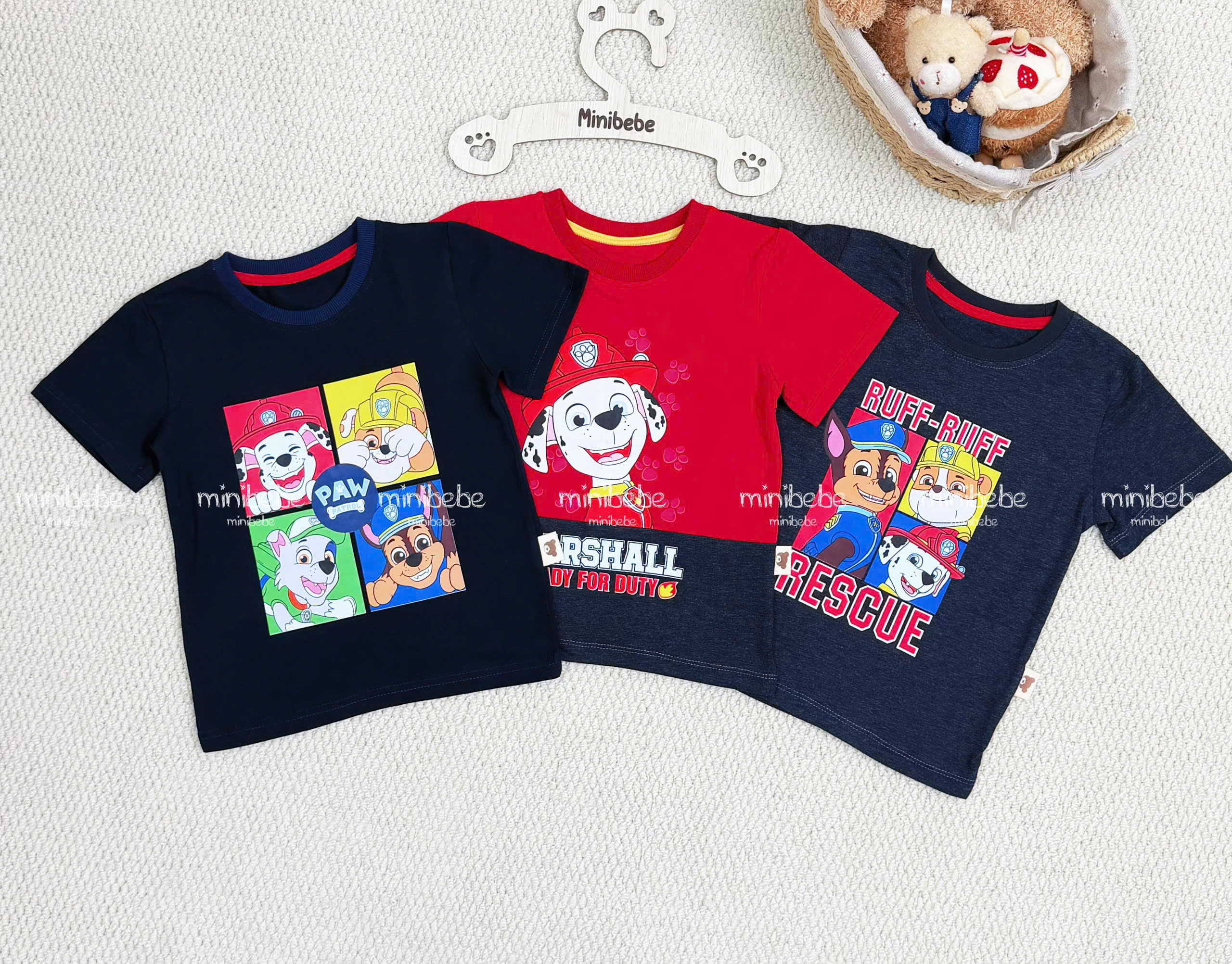 XẢ A286 - SET 3 ÁO CHÓ CỨU HỘ THAN ĐEN ĐỎ