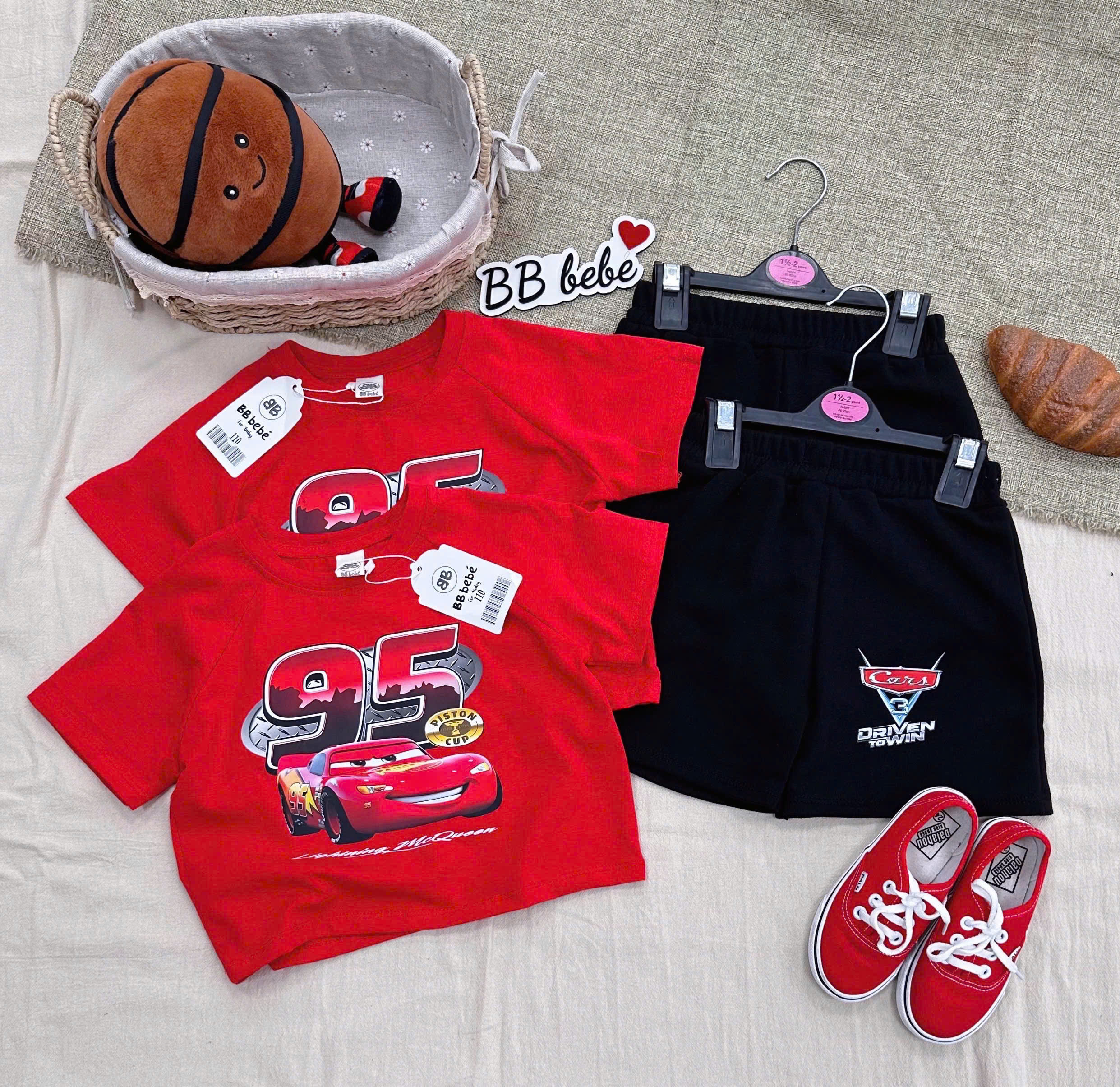 XẢ A313 - SET BỘ Ô TÔ ĐỎ QUẦN ĐEN